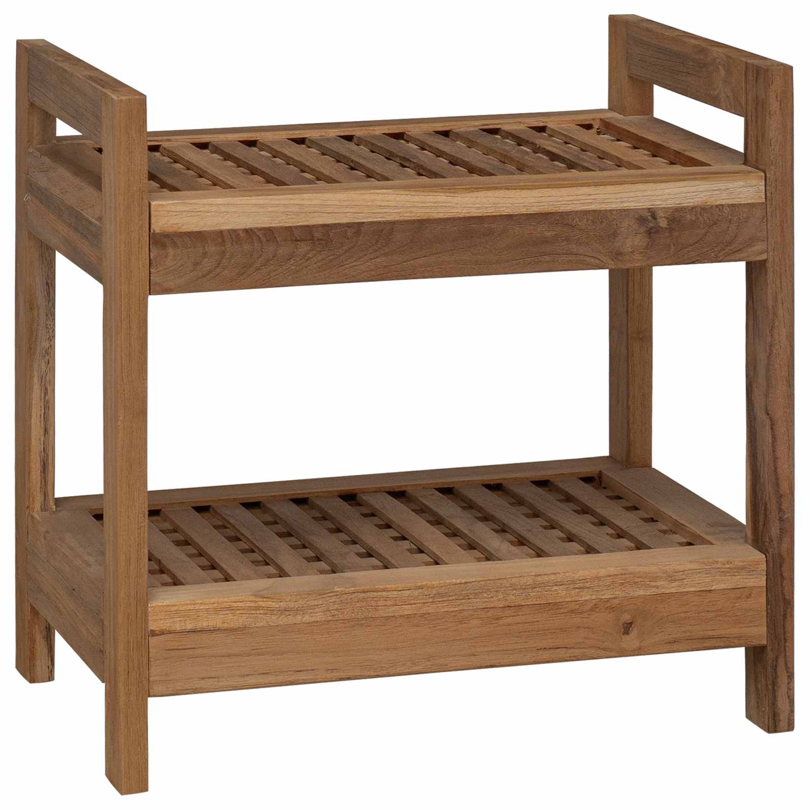 Polica za kupaonicu Prirodna 45 x 30 x 45 cm Čvrsto teak drvo