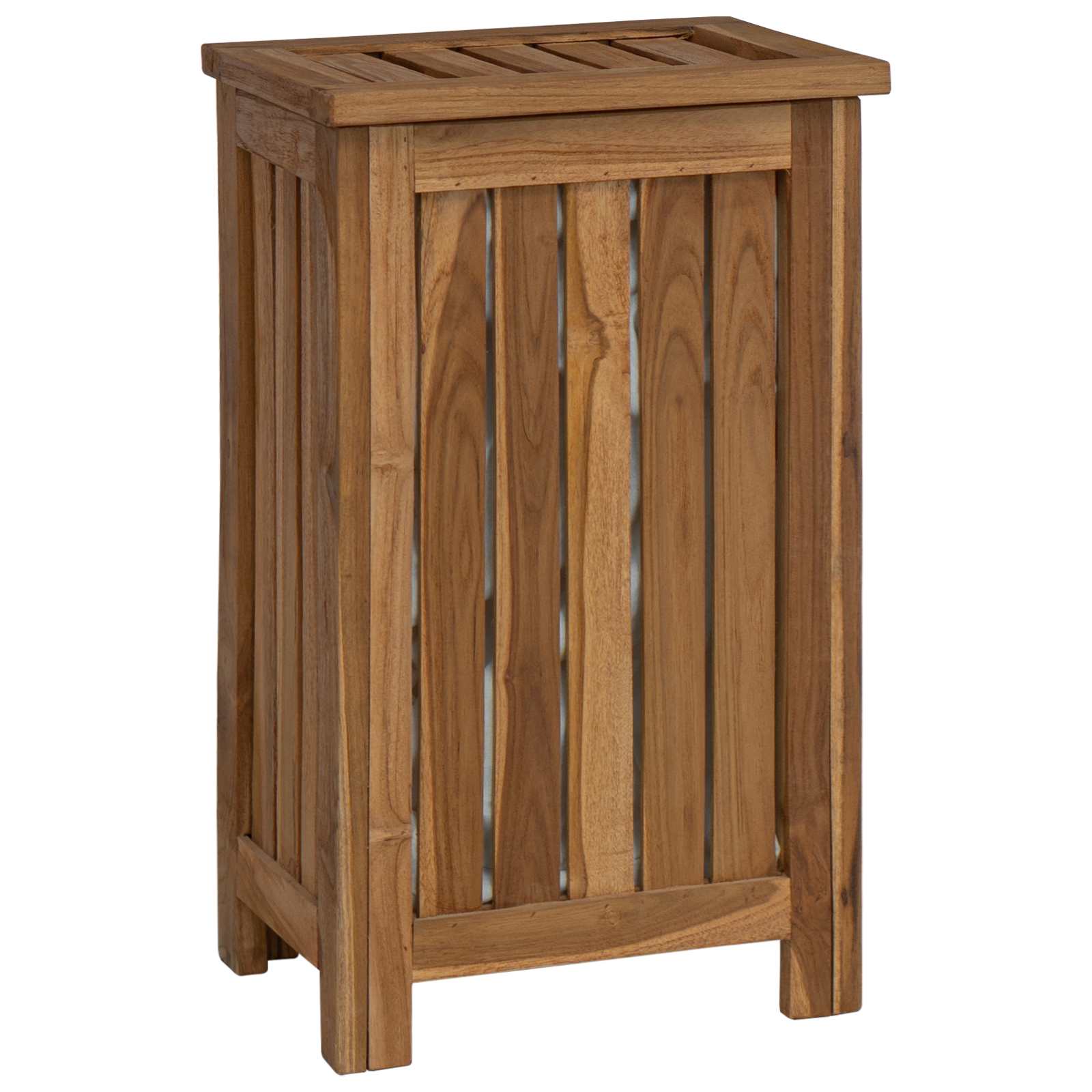 Košarica za rublje Prirodna 35 x 25 x 60 cm Čvrsto teak drvo