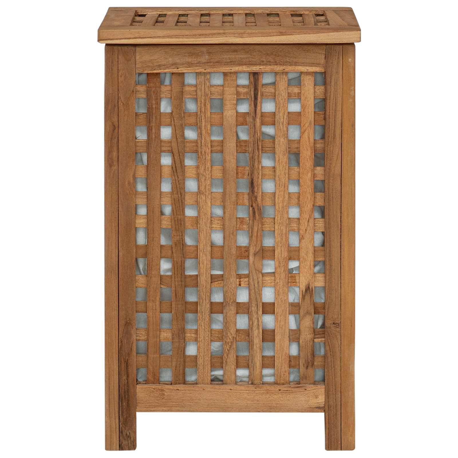 Košarica za rublje Prirodna 35 x 25 x 60 cm Čvrsto teak drvo