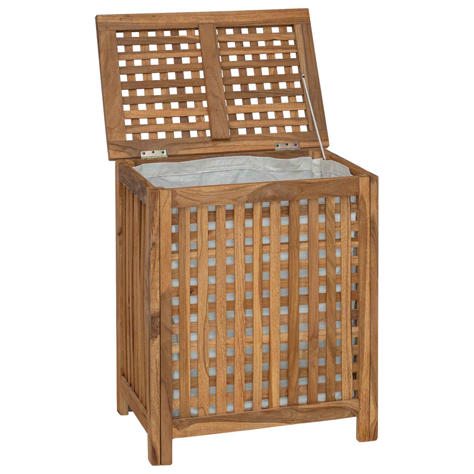 Košarica za rublje Prirodna 50 x 35 x 60 cm Čvrsto teak drvo