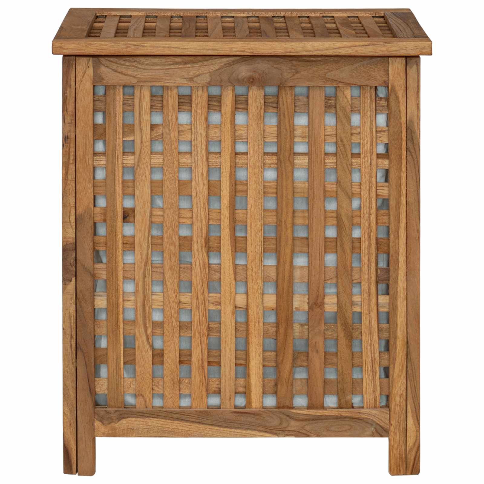 Košarica za rublje Prirodna 50 x 35 x 60 cm Čvrsto teak drvo