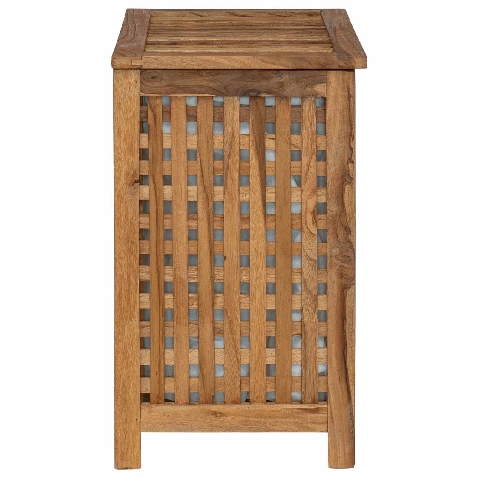 Košarica za rublje Prirodna 50 x 35 x 60 cm Čvrsto teak drvo