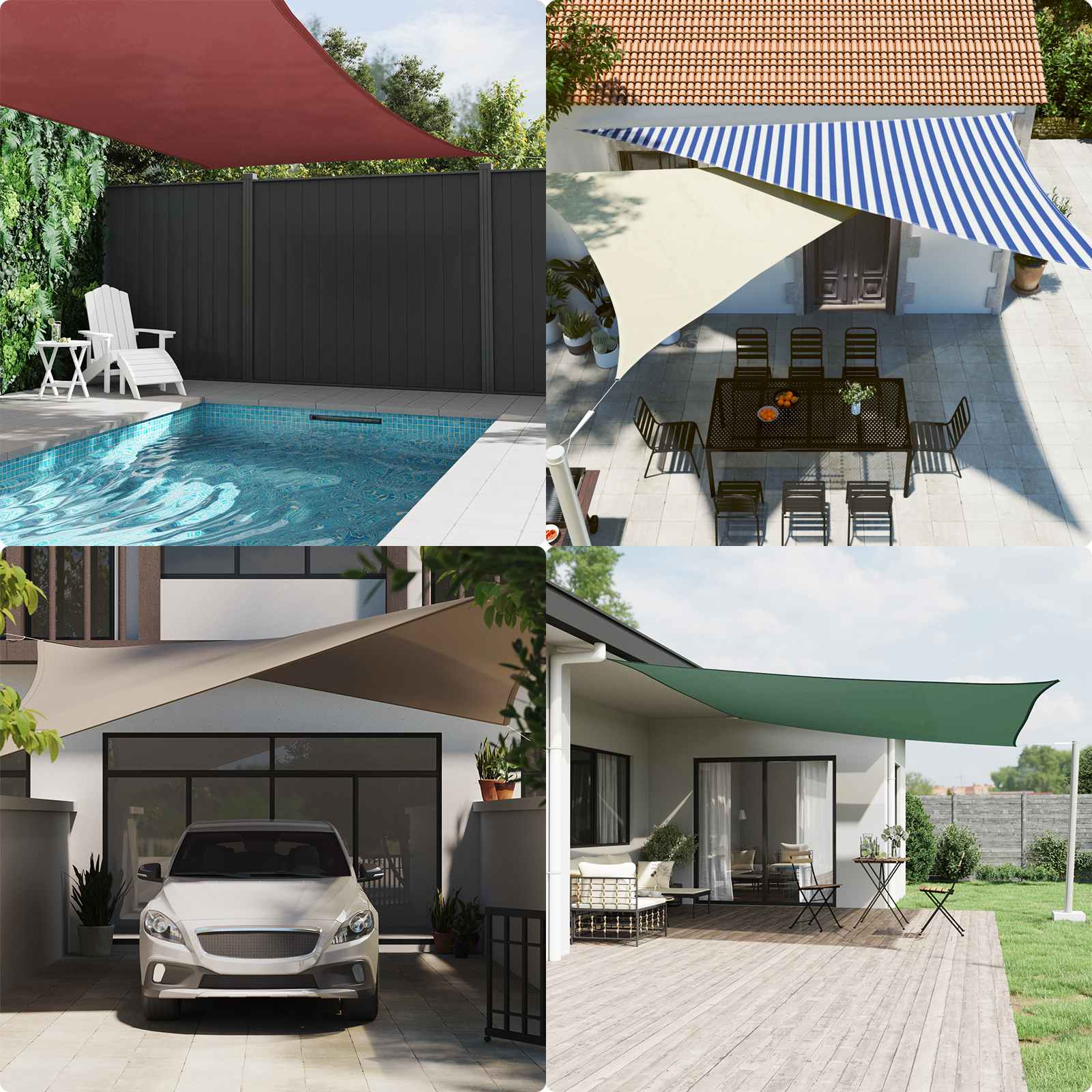 Jedro za sunce Plava i bijela 5 x 2 m 100% poliester Oxford