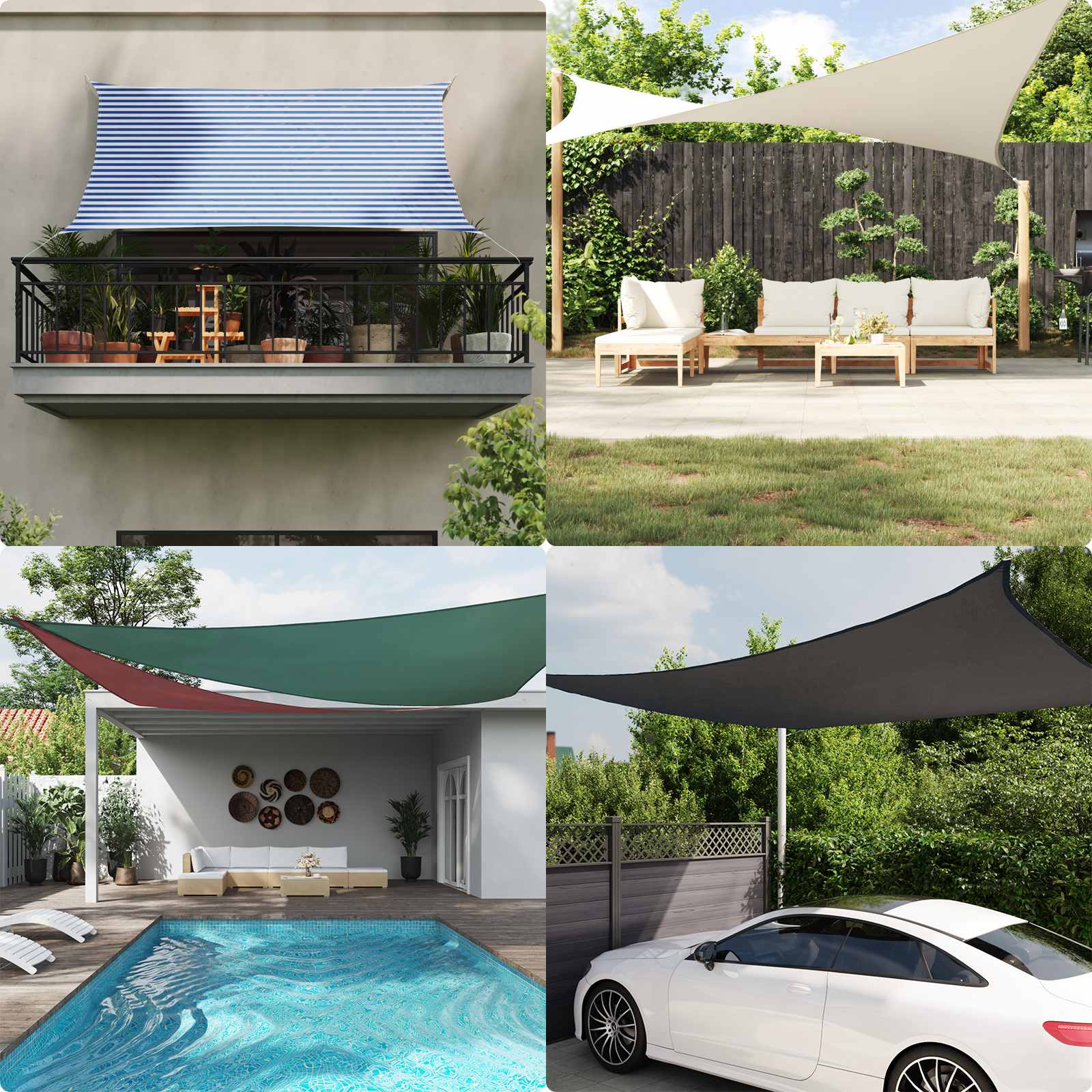 Jedro za sunce Plava i bijela 5 x 2 m 100% poliester Oxford