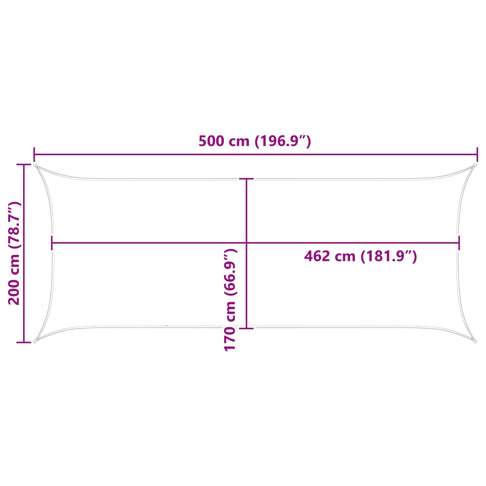 Jedro za sunce Plava i bijela 5 x 2 m 100% poliester Oxford