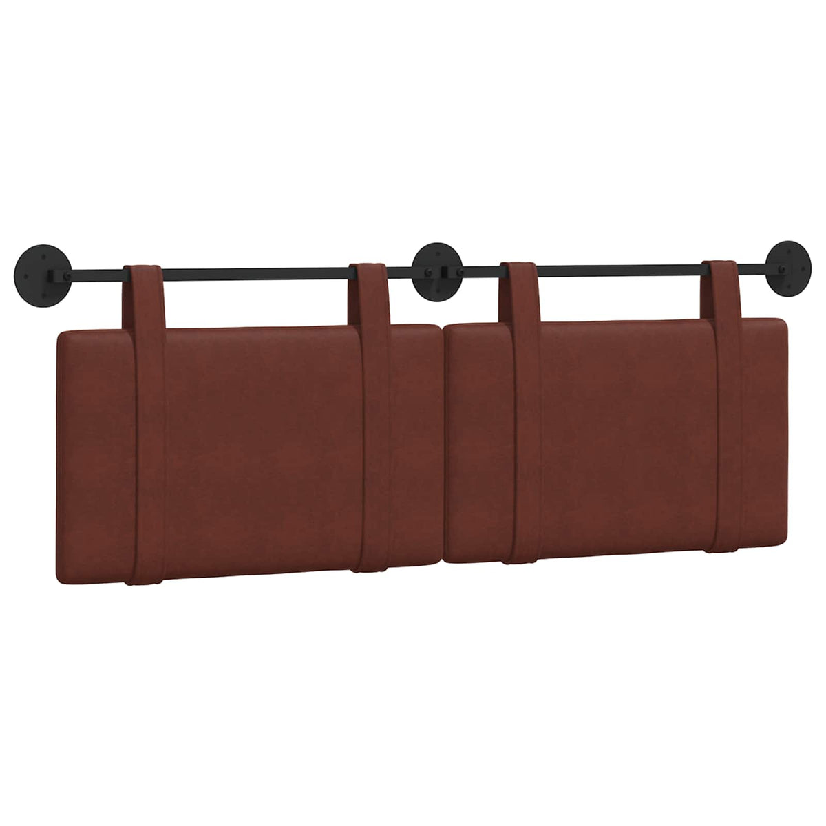 Viseće uzglavlje kreveta Sjajno smeđa Antikni PU 130 x 55 x 5 cm