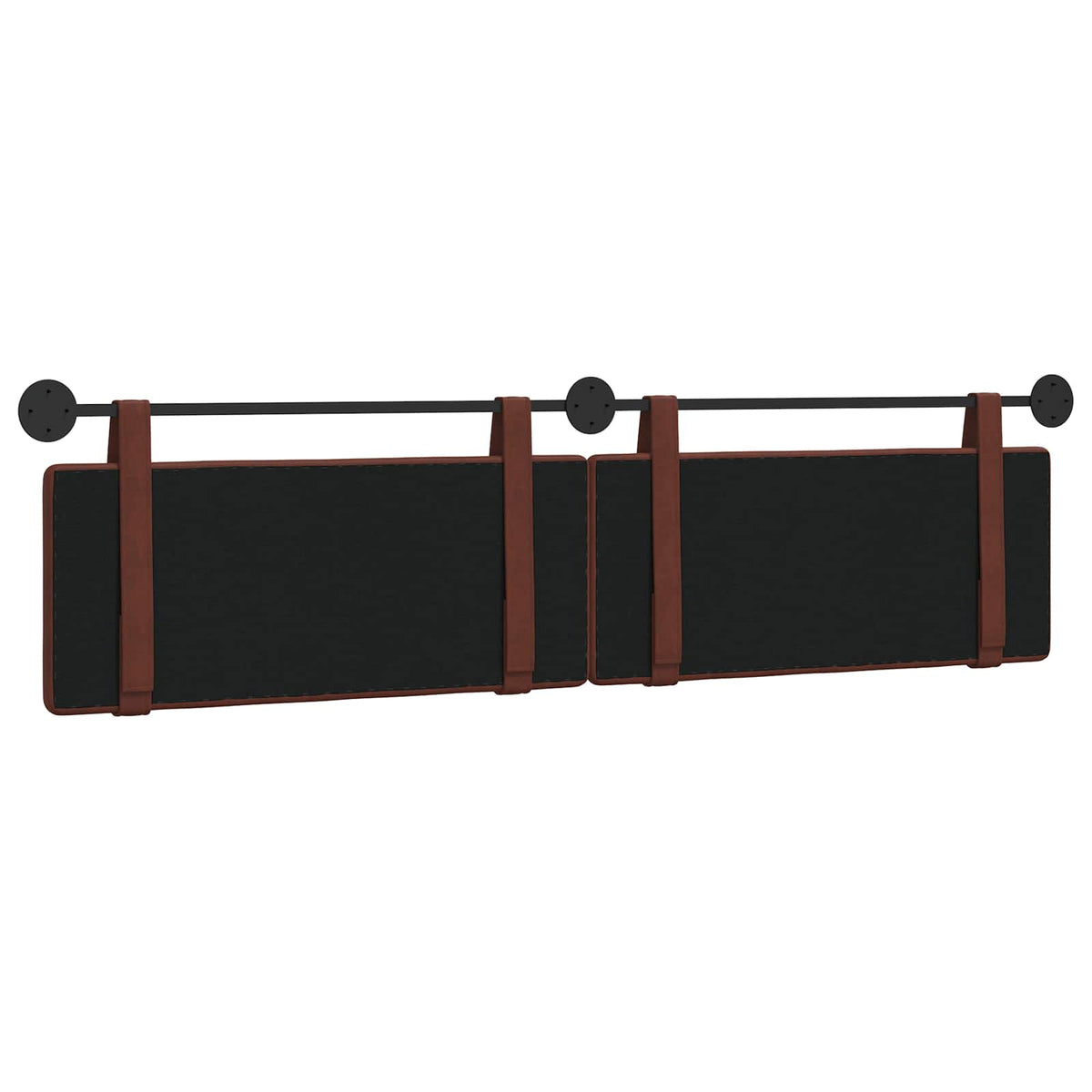 Viseće uzglavlje kreveta Sjajno smeđa Antikni PU Sienna 210 x 55 x 5 cm
