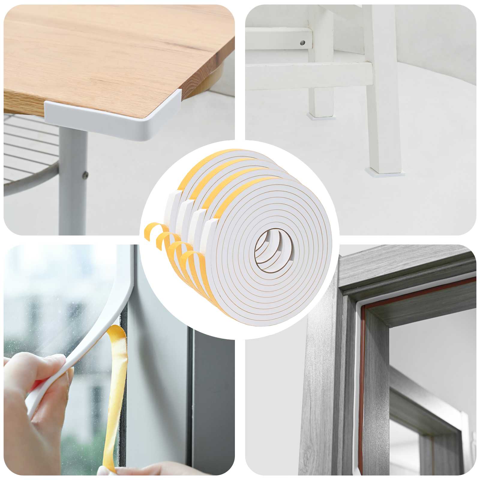 Samoljepljiva pjenasta traka 4 pcs Bijela 15mm x 5m CR pjena