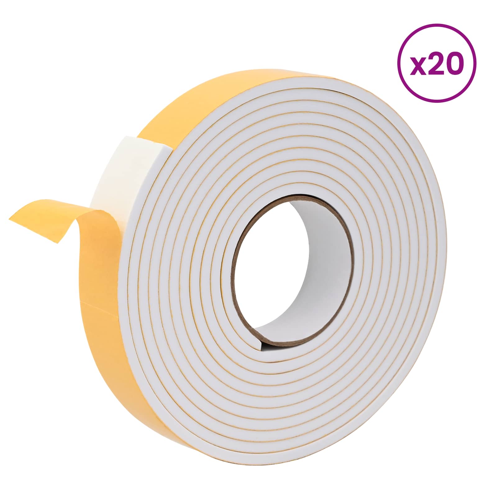 Samoljepljiva pjenasta traka 20 pcs Bijela 30mm x 5m CR pjena
