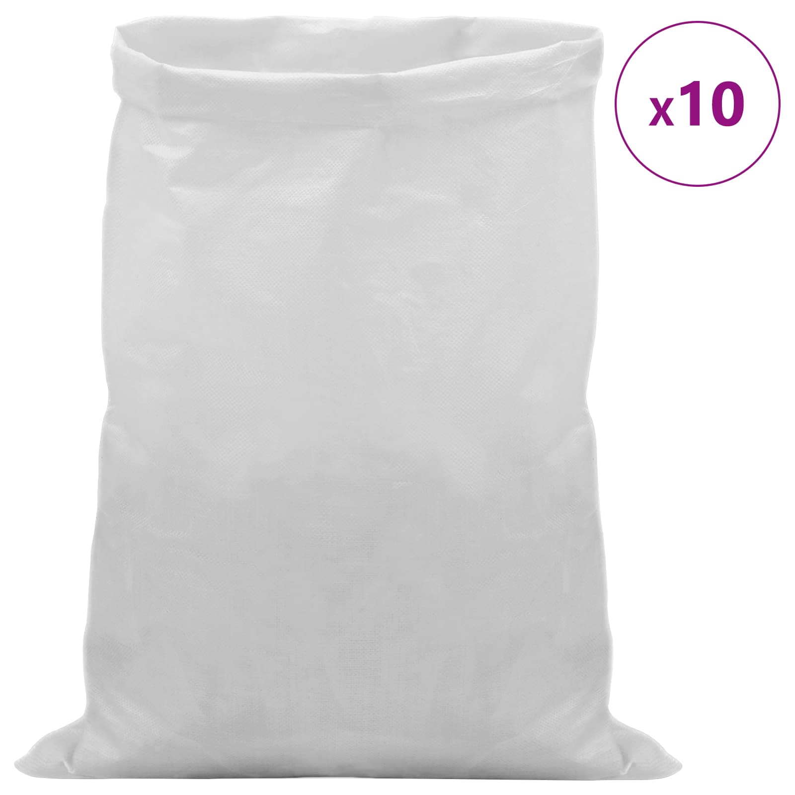 Tkanine vreće 10 pcs Bijela 60 x 100 cm PP