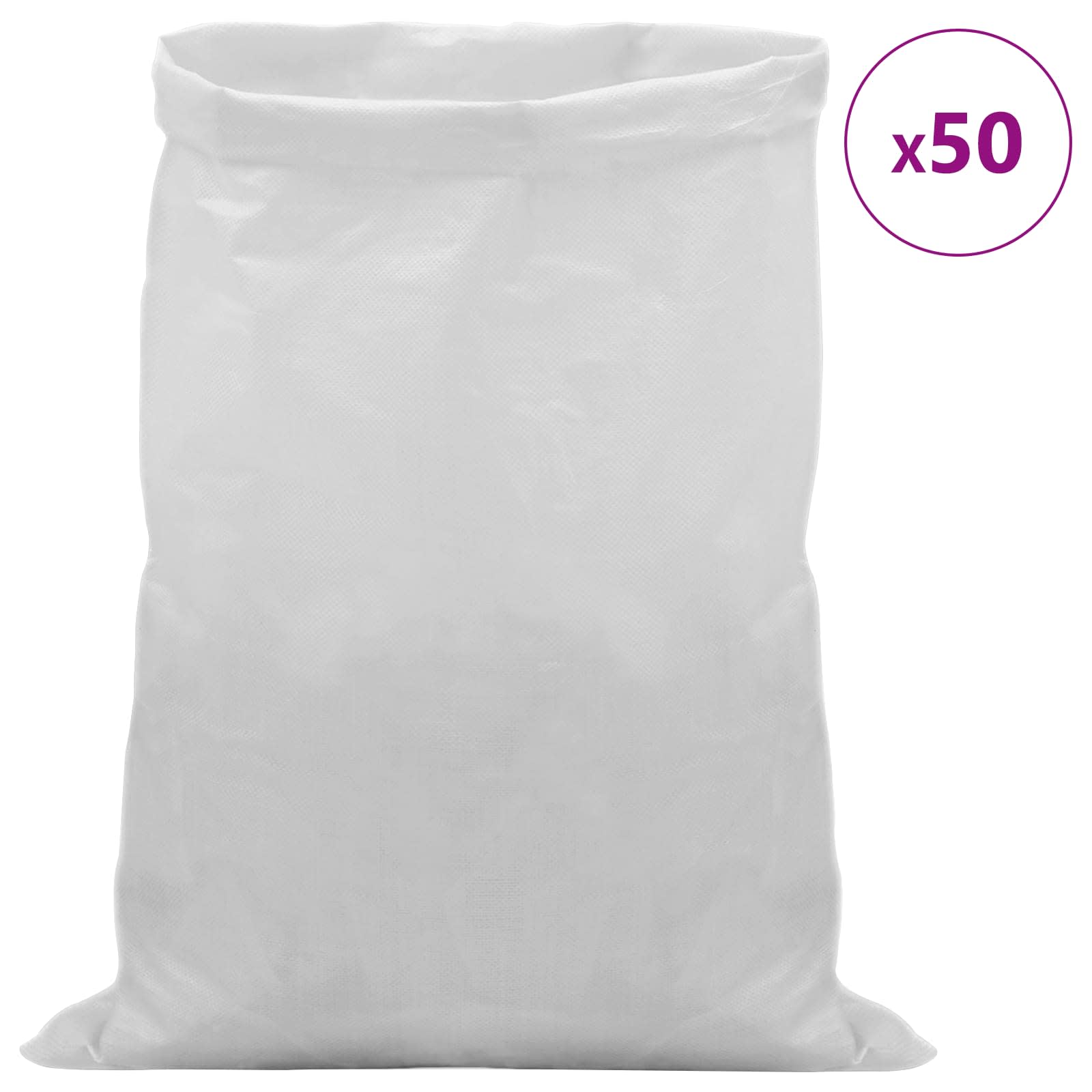 Tkanine vreće 50 pcs Bijela 60 x 100 cm PP