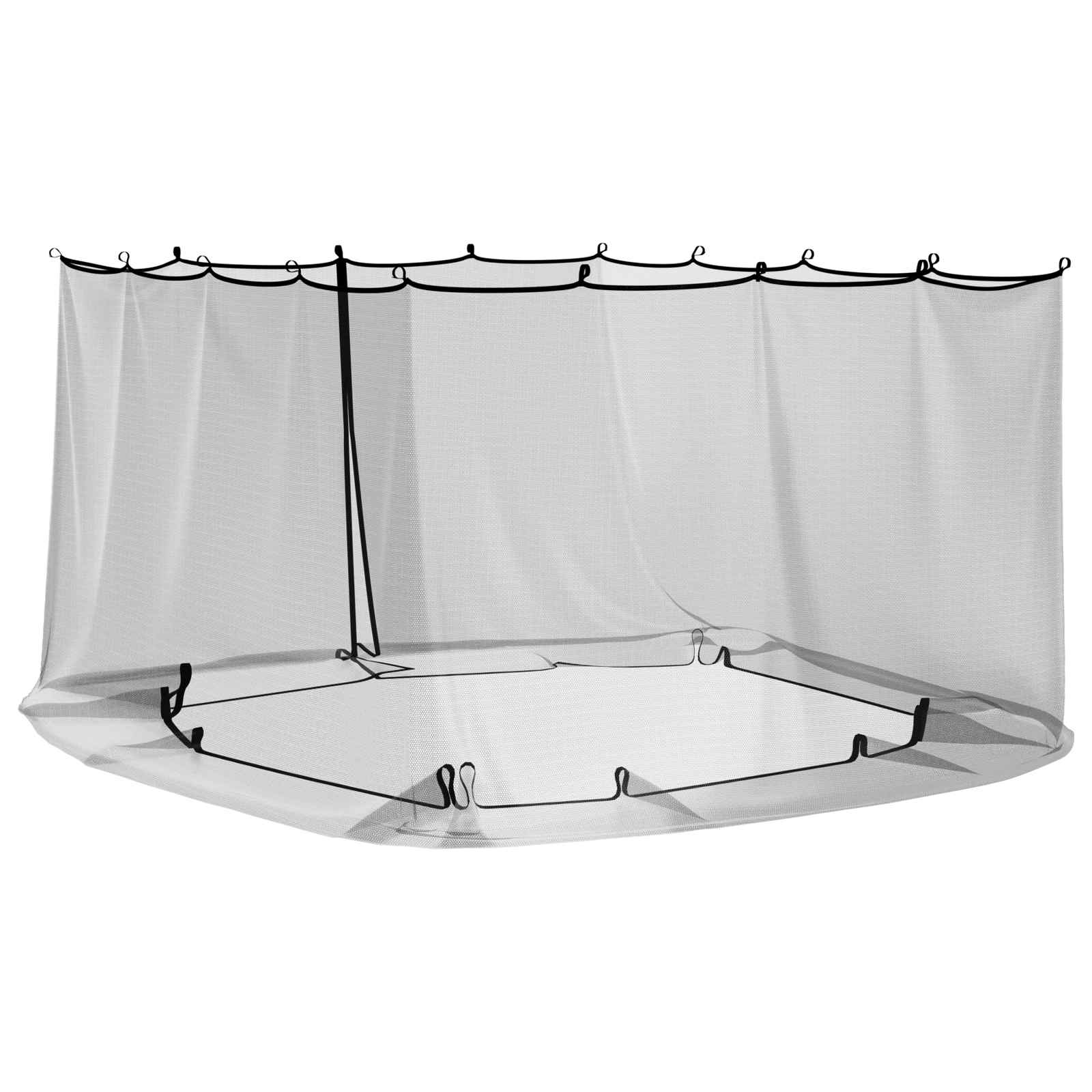Mreža protiv komaraca za gazebo 220 mesh Crna 3,6 x 3 x 2 m