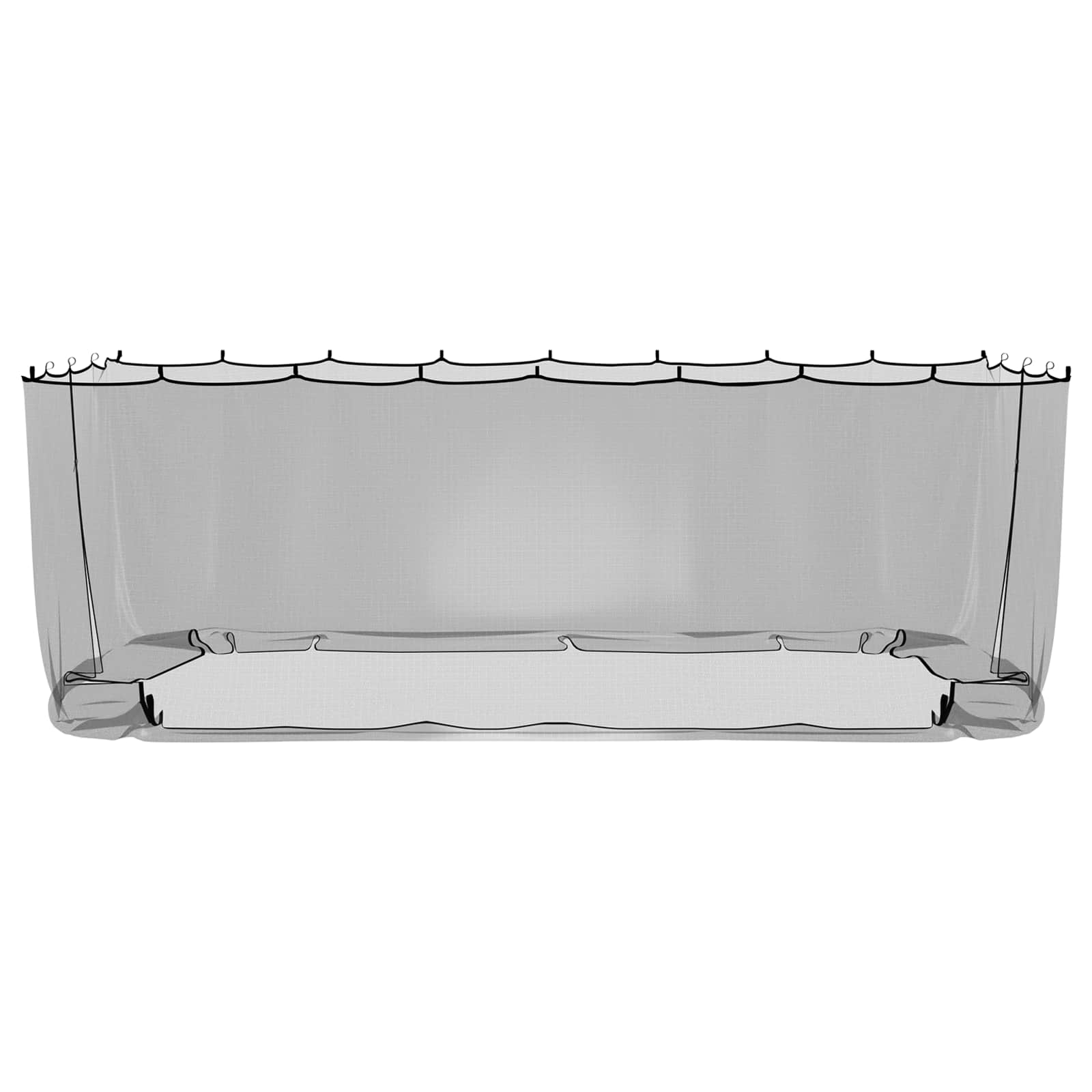 Mreža protiv komaraca za gazebo 220 mesh Crna 6 x 3 x 2 m