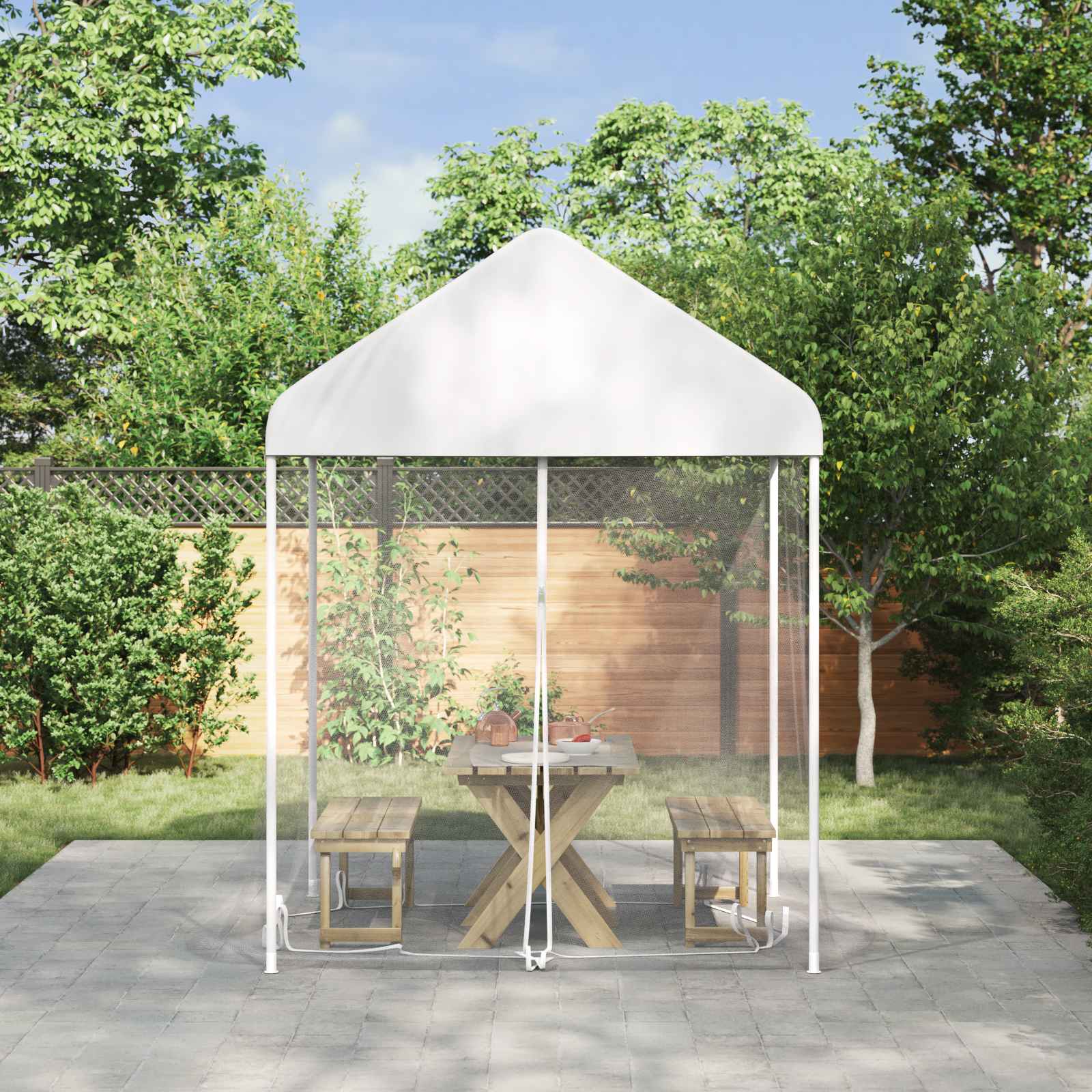 Mreža protiv komaraca za gazebo 220 mesh Bijela 2 x 2 x 2 m