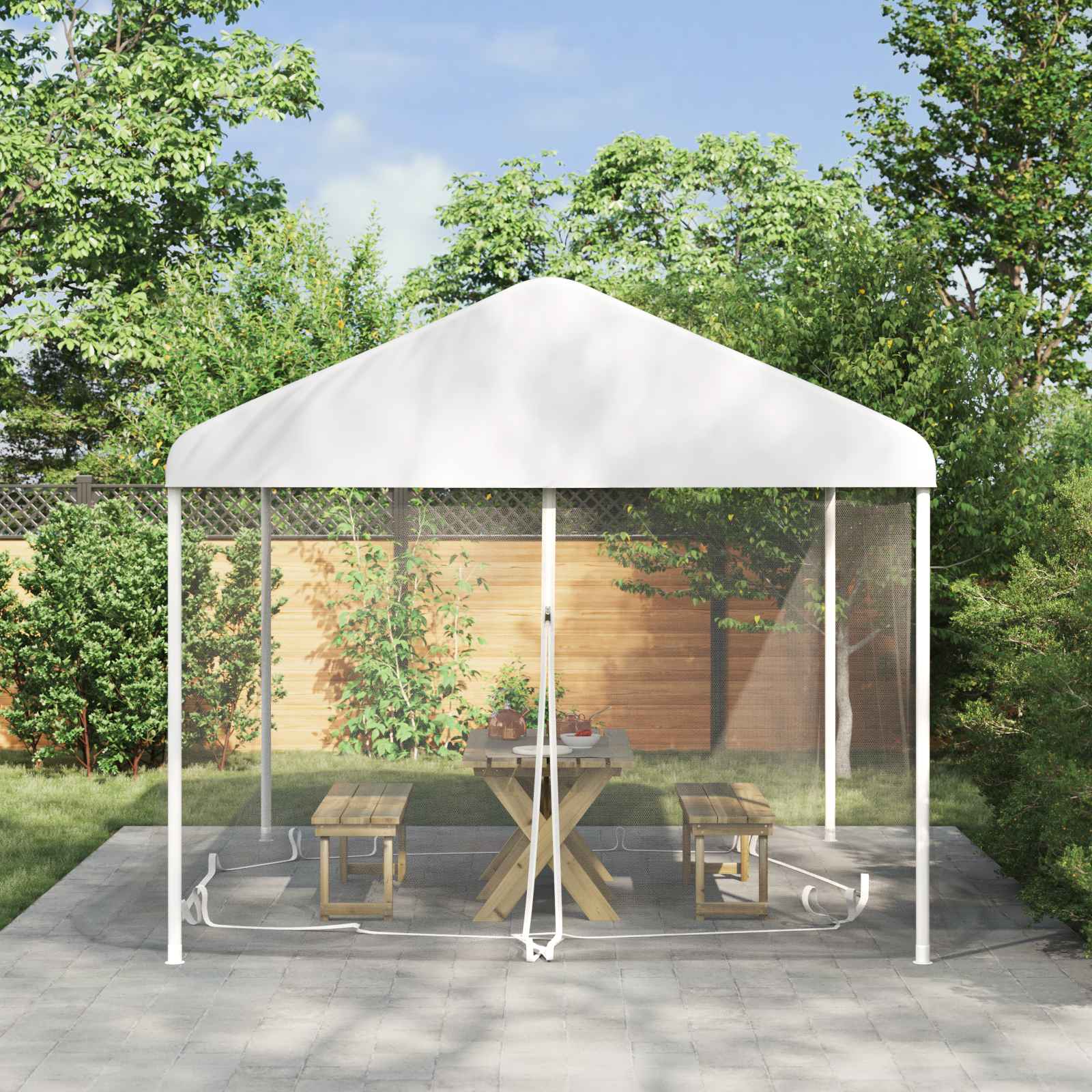 Mreža protiv komaraca za gazebo 220 mesh Bijela 4 x 3 x 2 cm