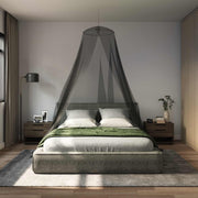 Mreža za komarce za krevet 156 mesh Crna Ø56 x 220 cm Poliester