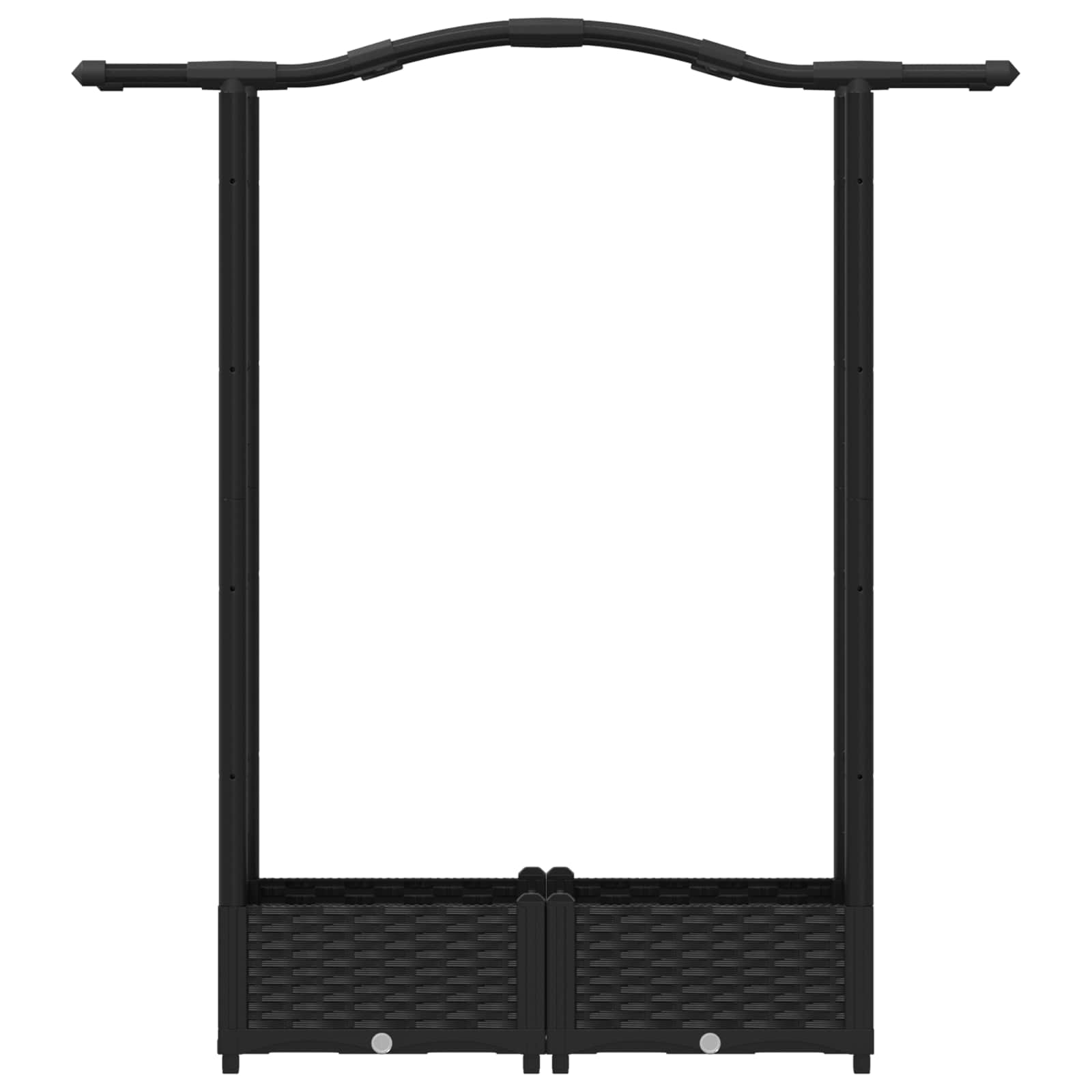 Povišeni krevet s mrežom i krovom Crna 124 x 40 x 125 cm PP