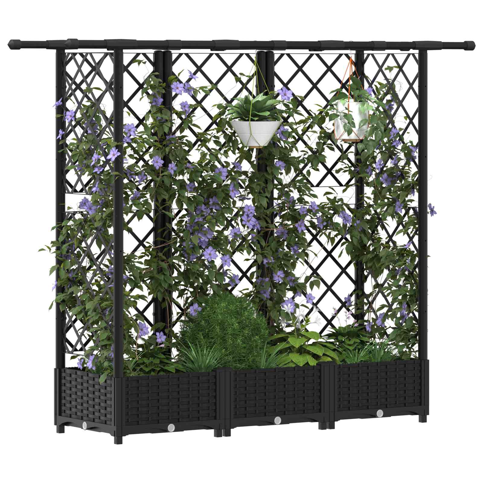 Povišeni krevet s mrežom i krovom Crna 164 x 40 x 123 cm PP