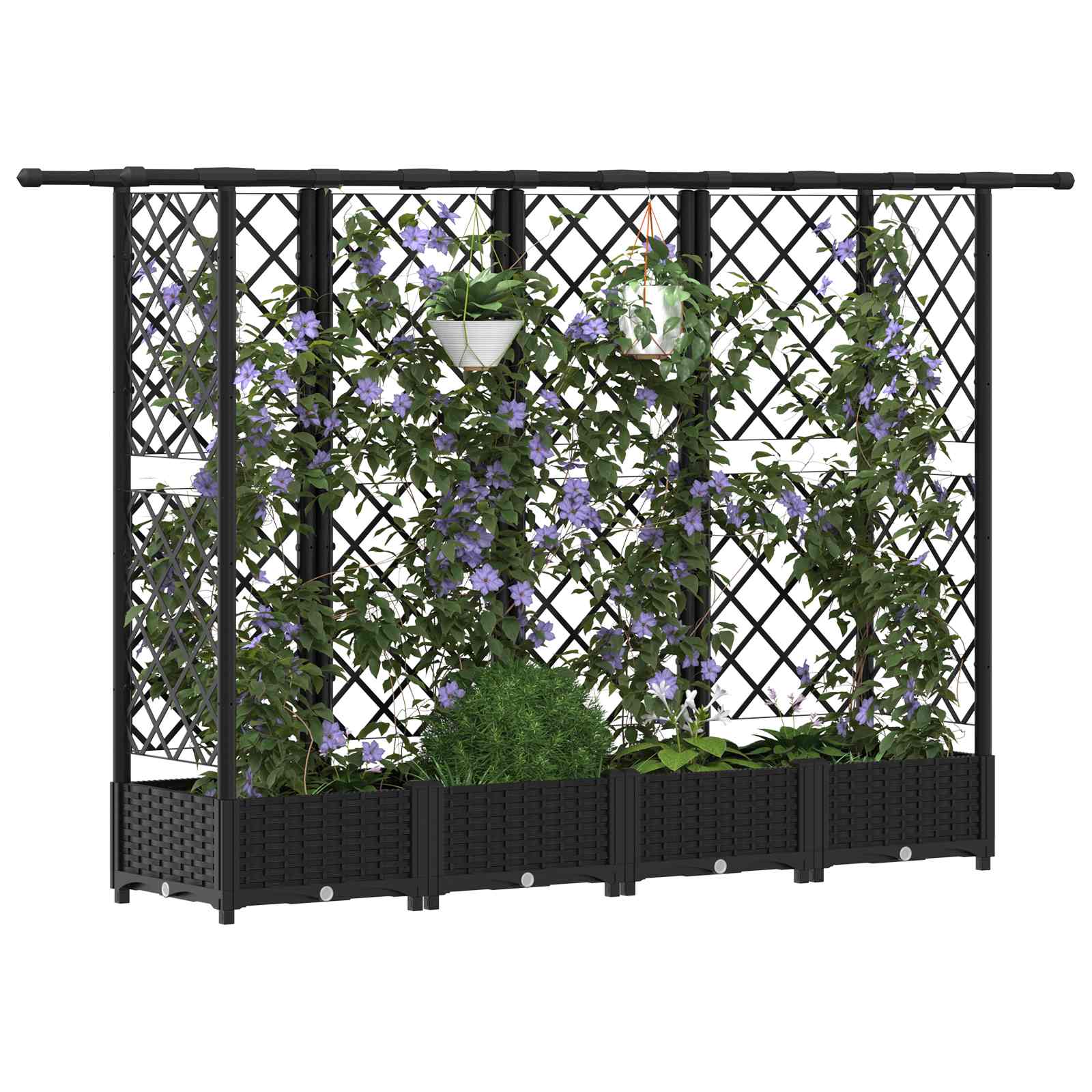 Povišeni krevet s mrežom i krovom Crna 202,5 x 40 x 123 cm PP