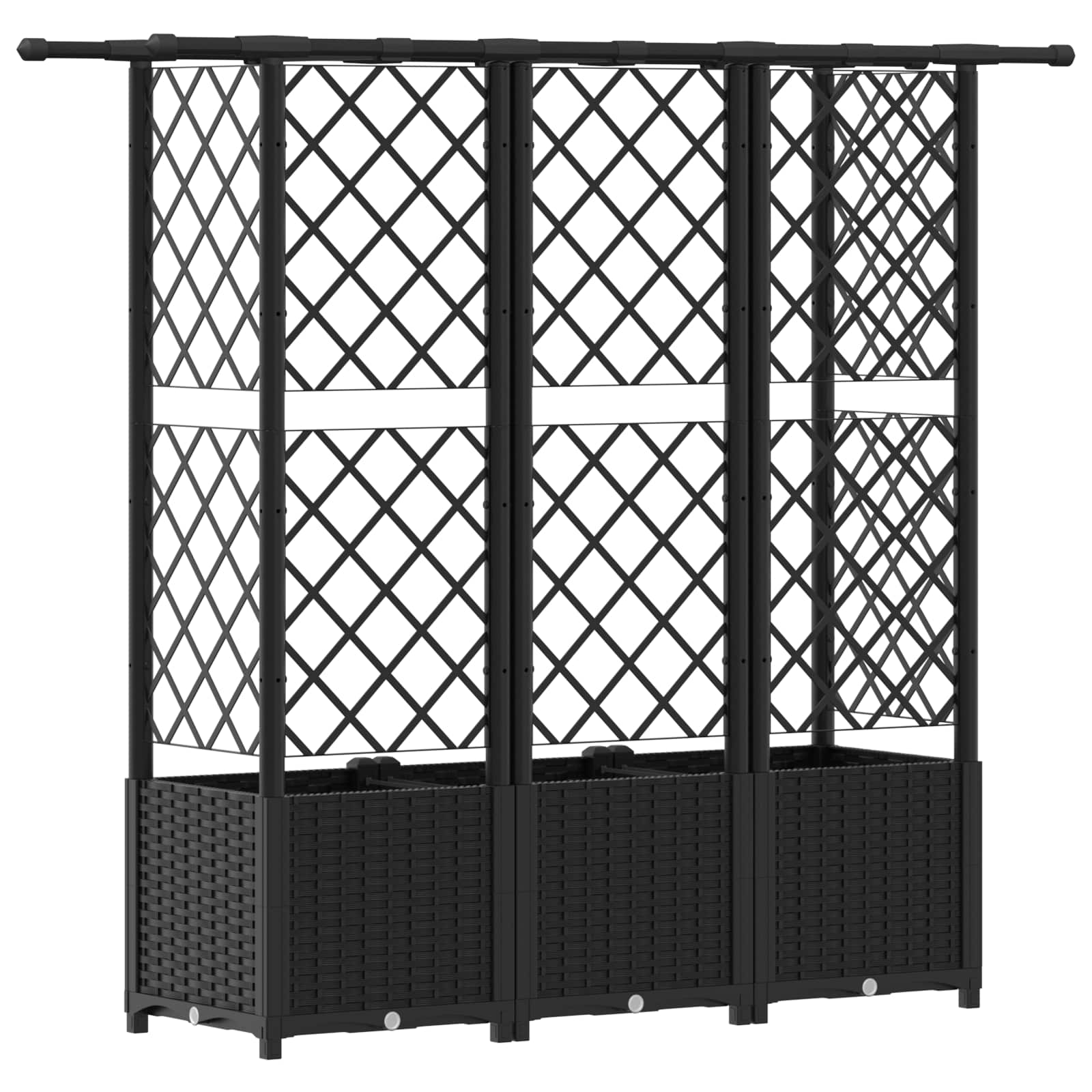 Povišeni krevet s mrežom i krovom Crna 163,5 x 40 x 138 cm PP