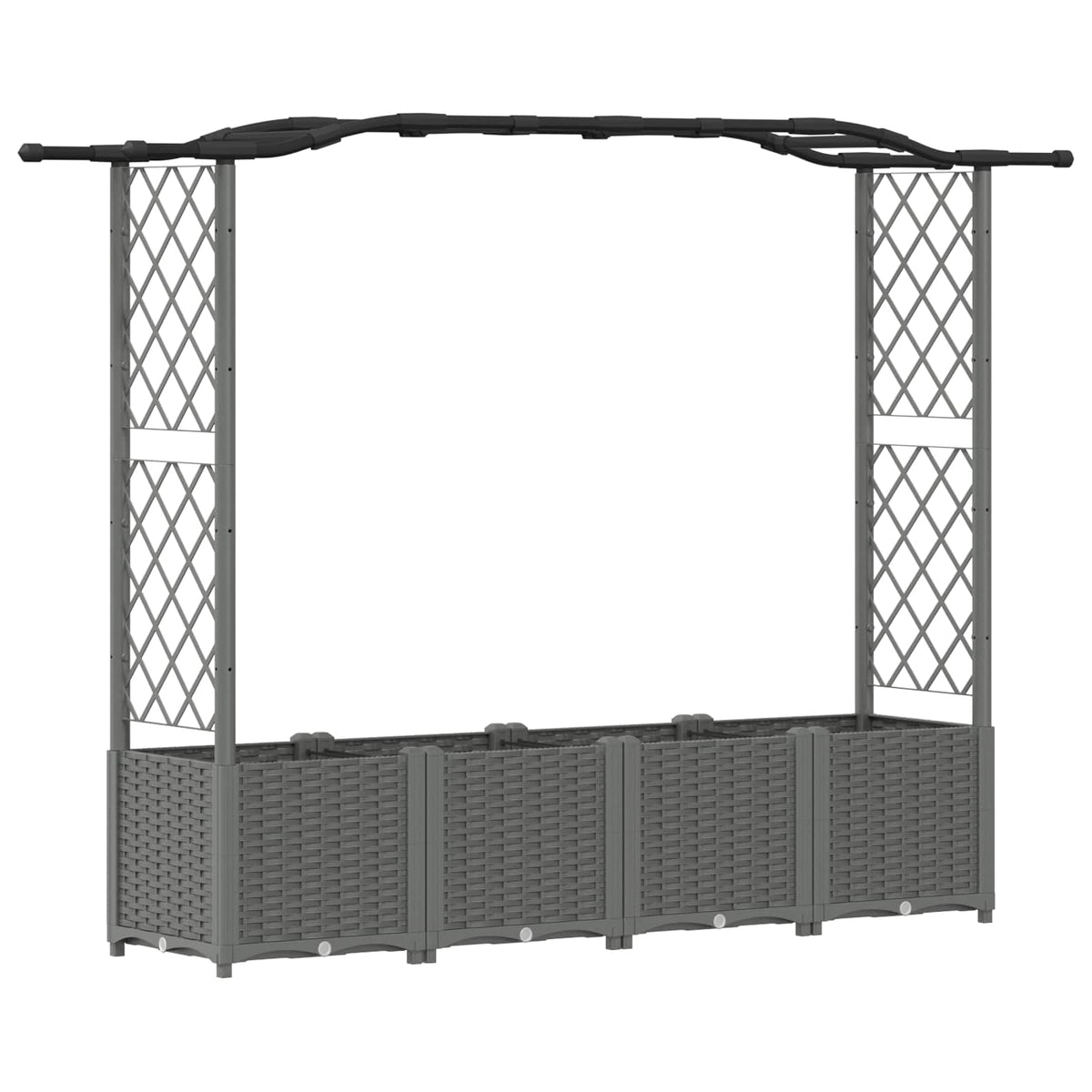 Povišeni krevet s mrežom i krovom Svjetlosiva 204 x 40 x 138 cm