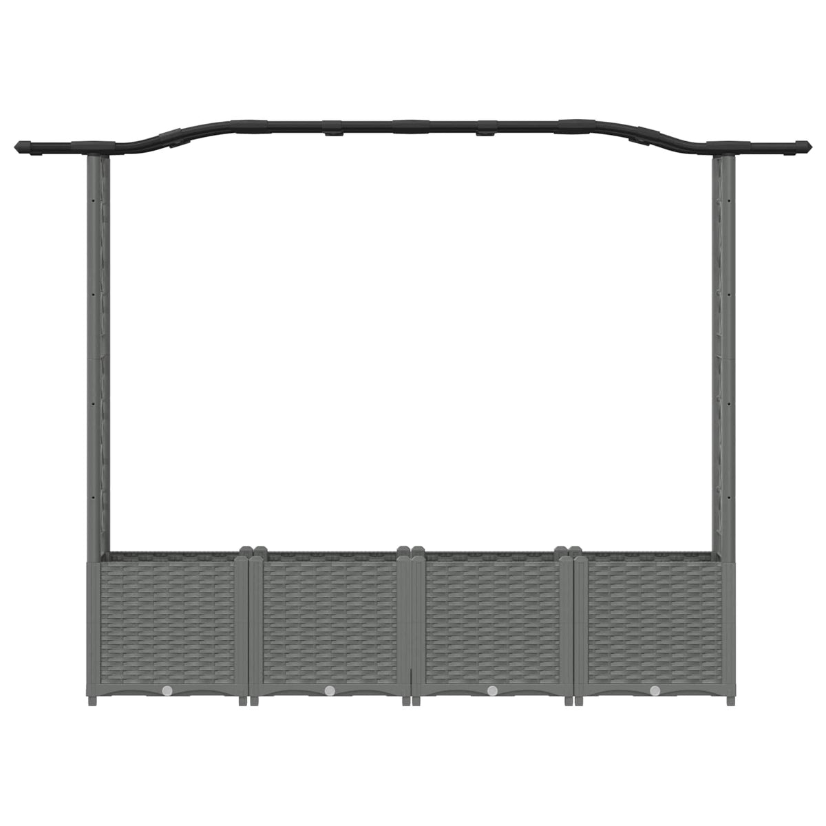 Povišeni krevet s mrežom i krovom Svjetlosiva 204 x 40 x 138 cm