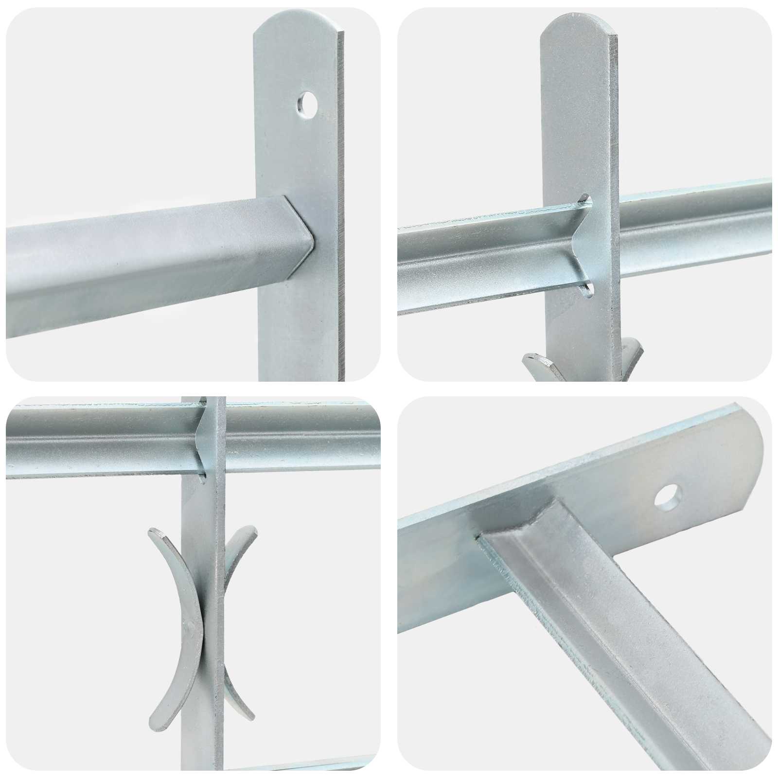 Sigurnosna rešetka za prozore s 3 poprečna okvira 3 pcs