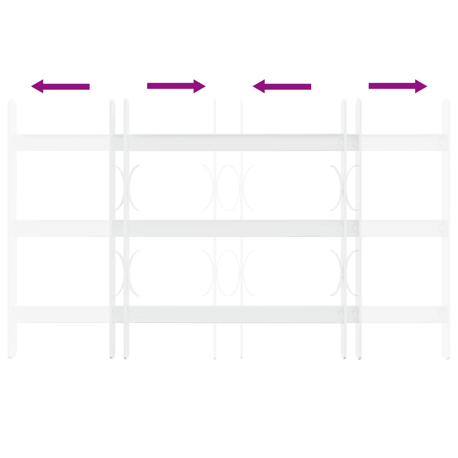 Sigurnosna rešetka za prozore s 3 poprečna okvira 3 pcs