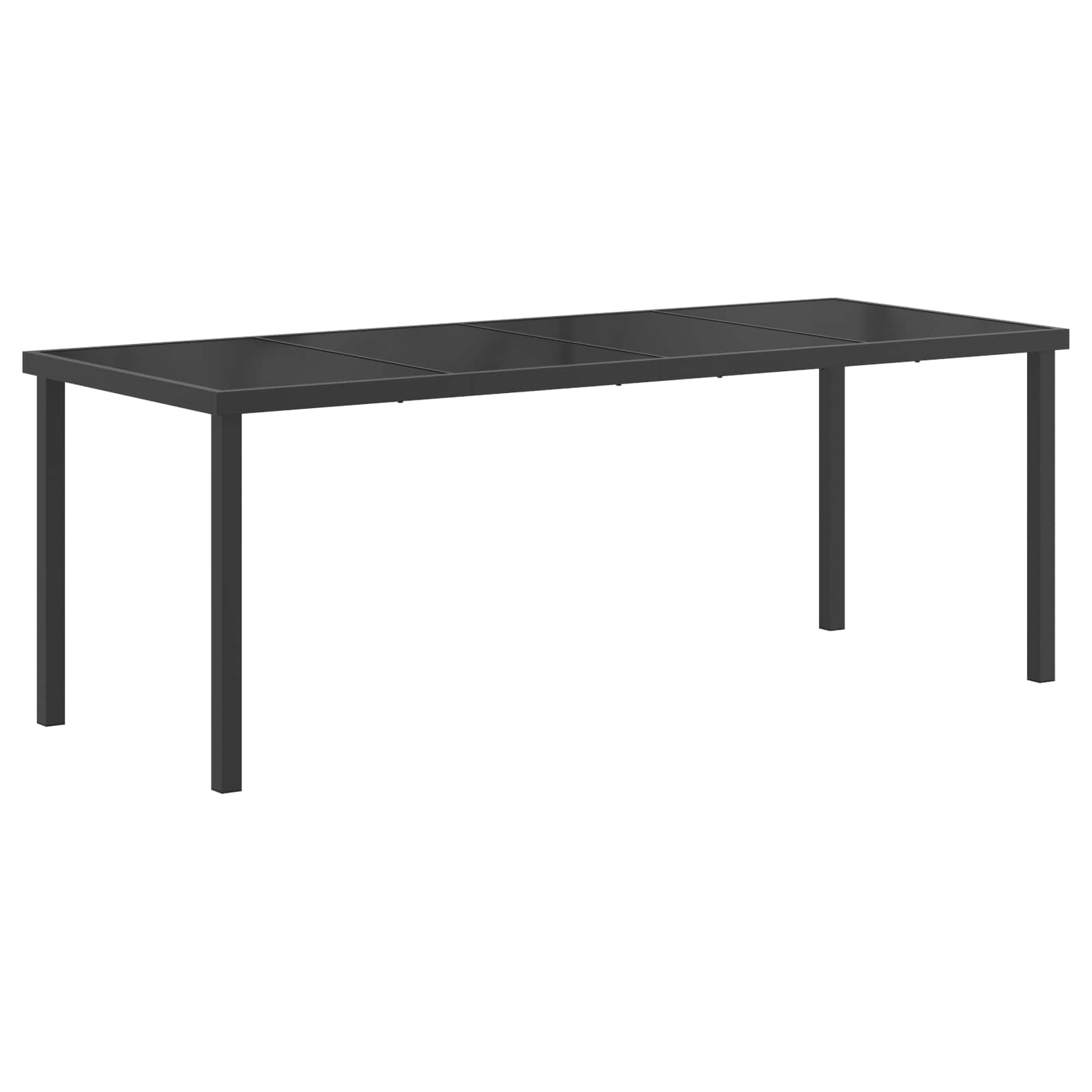 Set vanjskog namještaja 7 pcs Crna i antracit Tekstilen