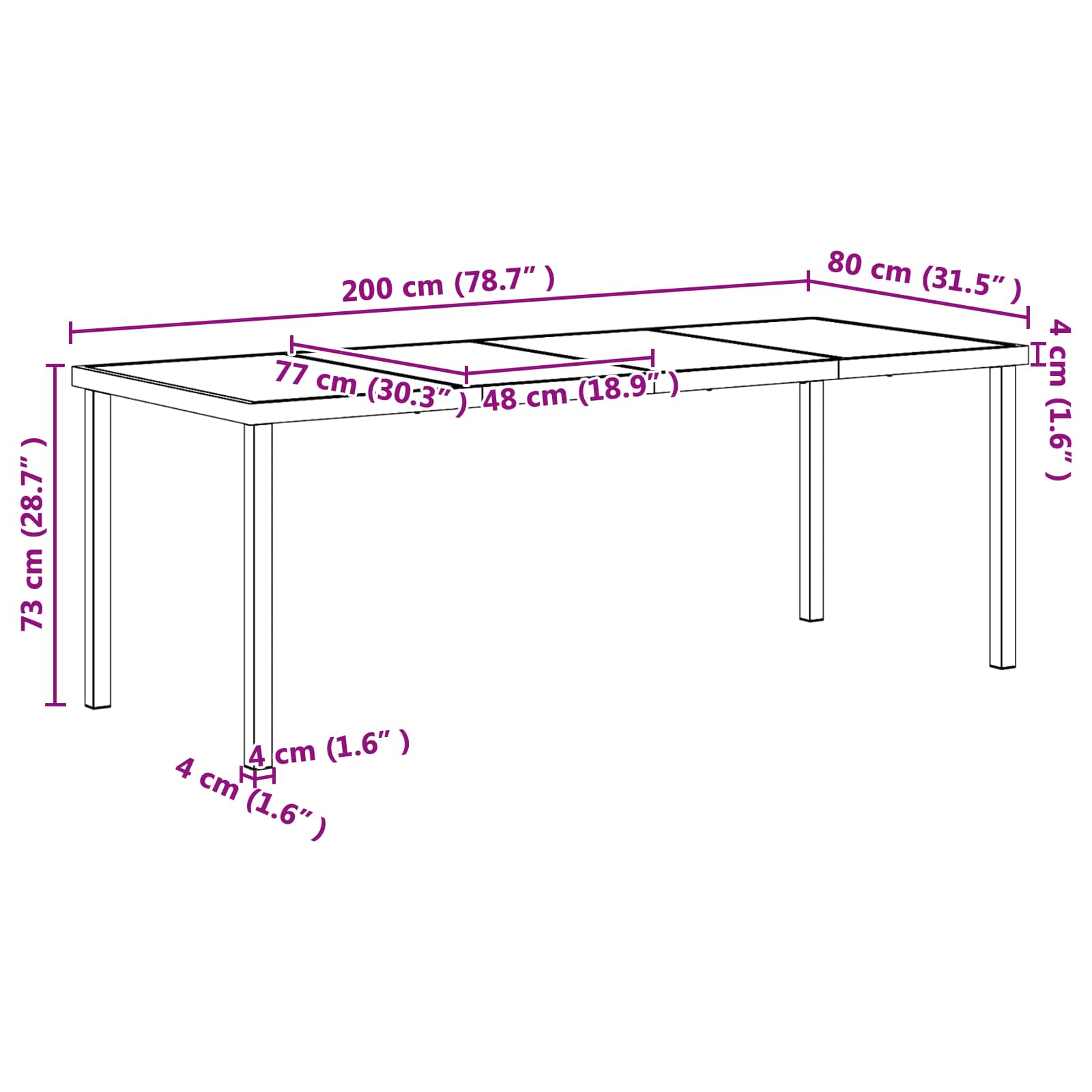 Set vanjskog namještaja 9 pcs Crna i antracit Tekstilen