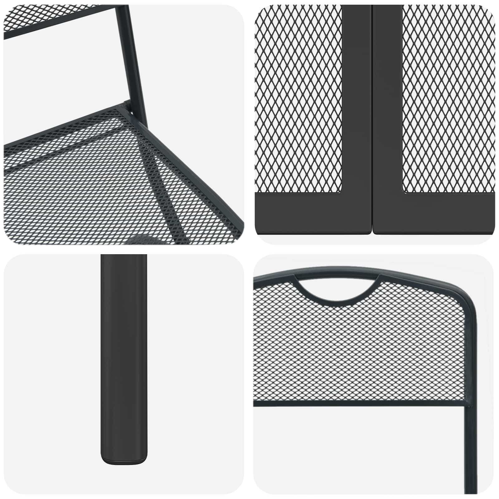 Set vanjskog namještaja 3 pcs Antracit Željezo i čelik