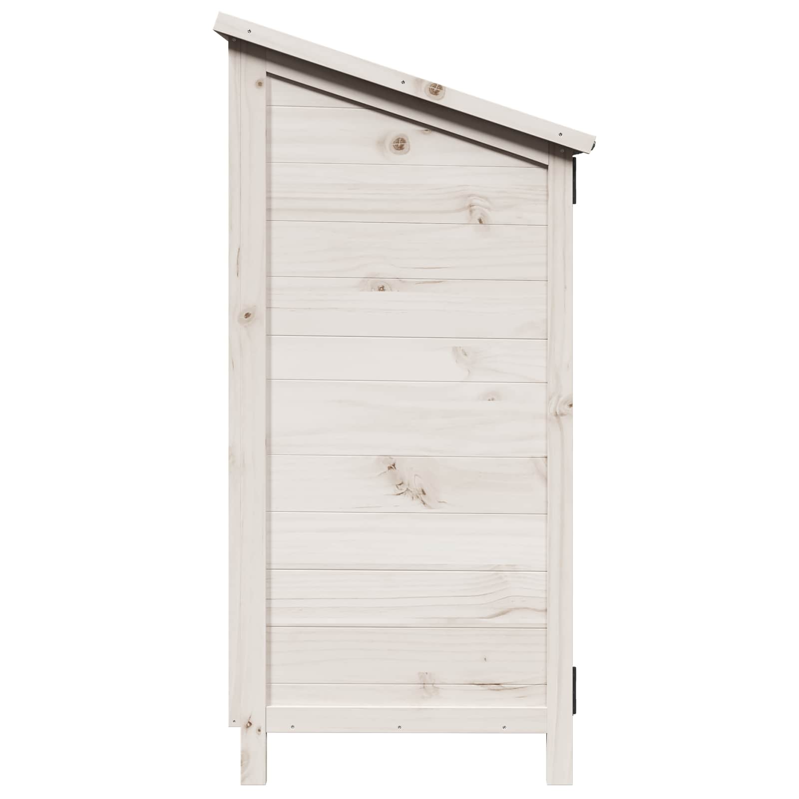Vrtna Šupa s krovom Bijela 59 x 56 x 113,5 cm Čvrsto drvo jele