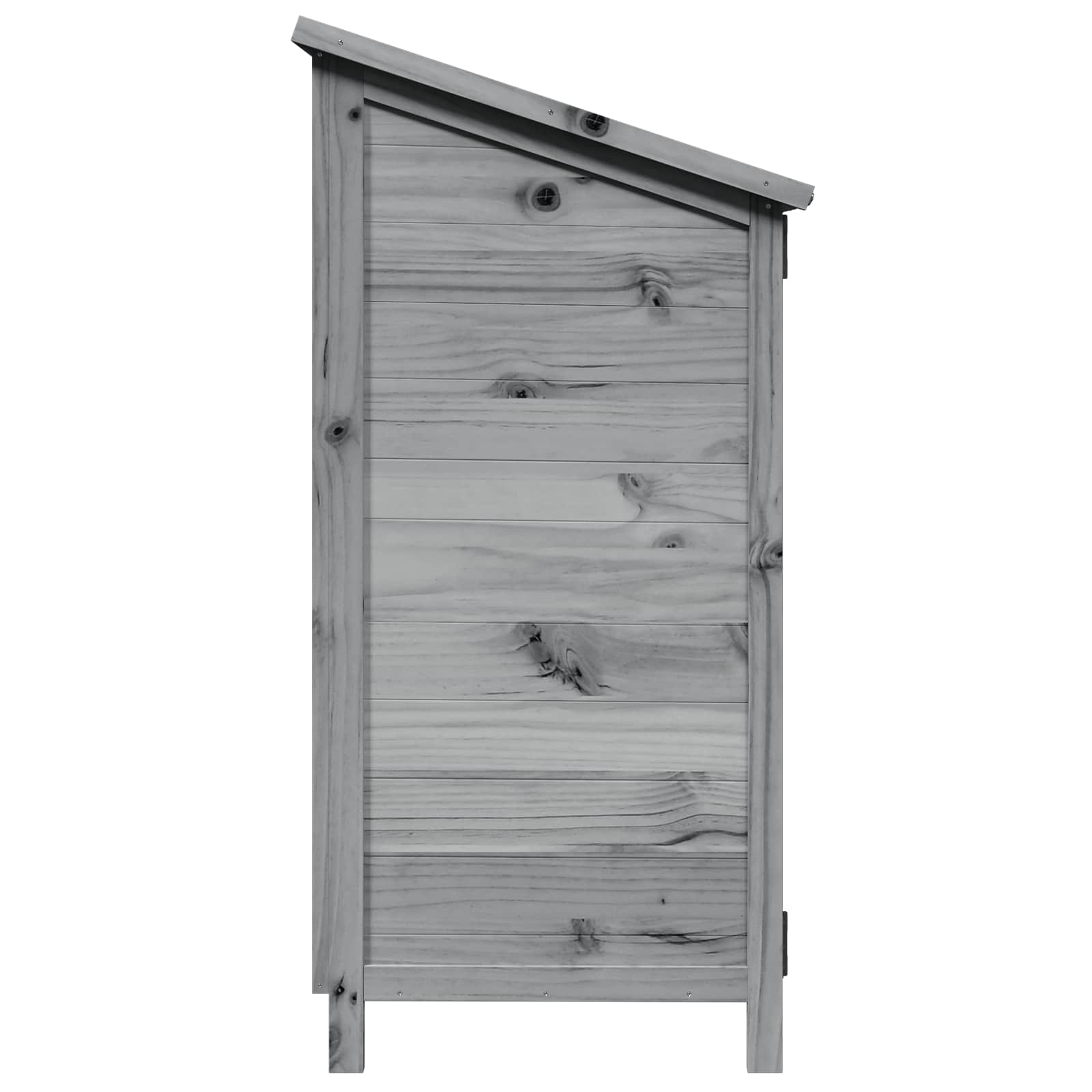 Vrtna Šupa s krovom Siva 59 x 56 x 113,5 cm Čvrsto drvo jele