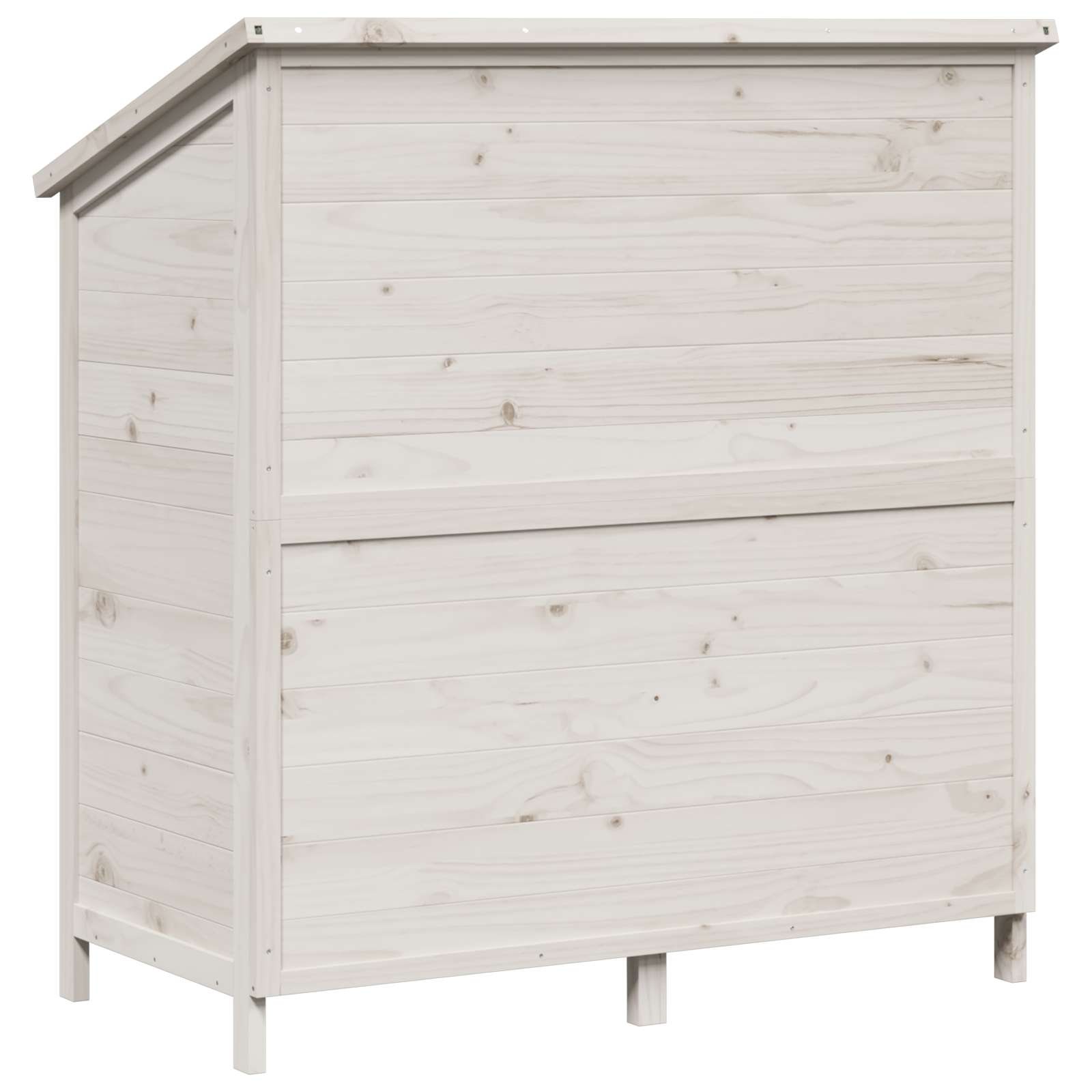 Vrtna Šupa Bijela 106,5 x 56 x 113,5 cm Čvrsto drvo jele