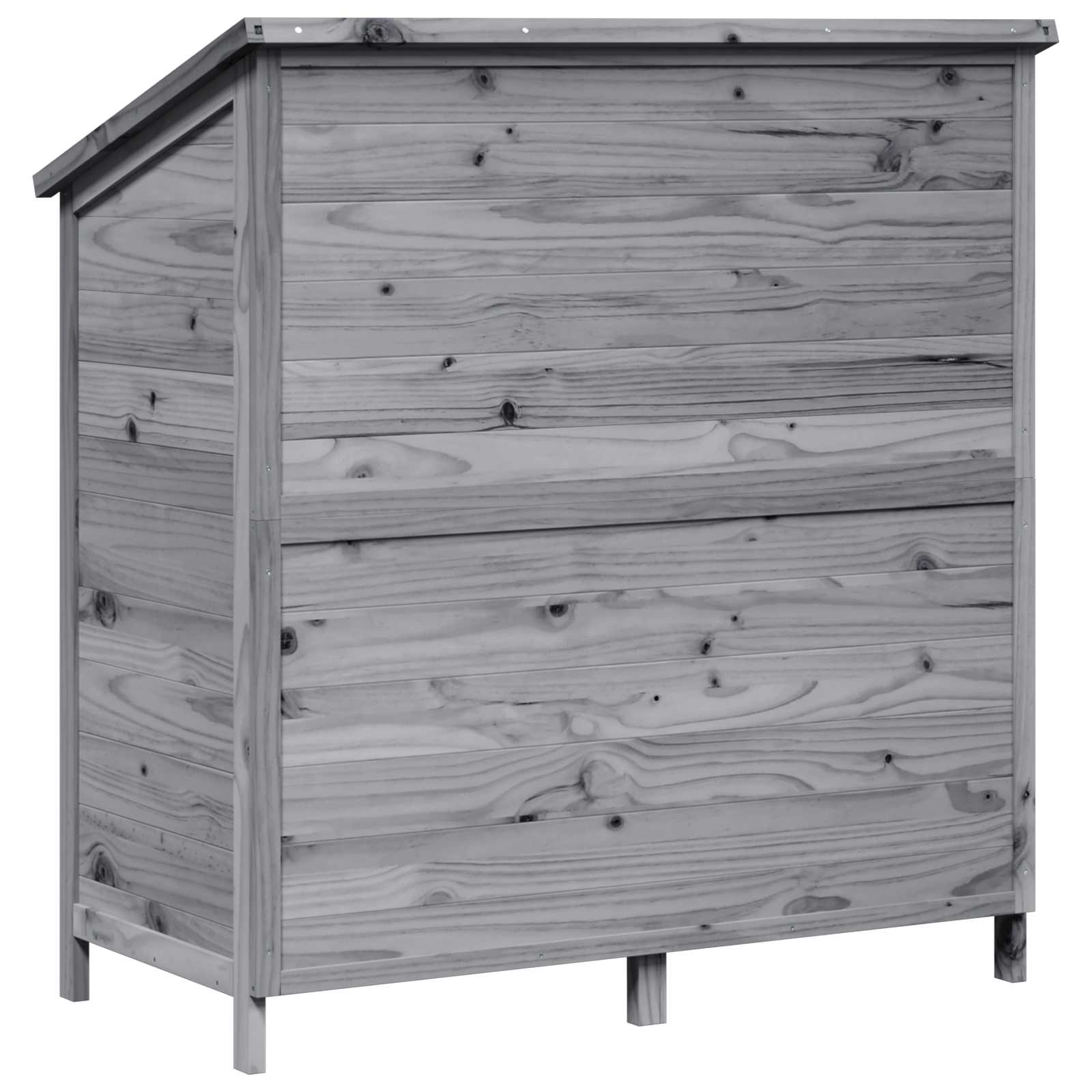 Vrtna Šupa s krovom Siva 106,5 x 56 x 113,5 cm Čvrsto drvo jele