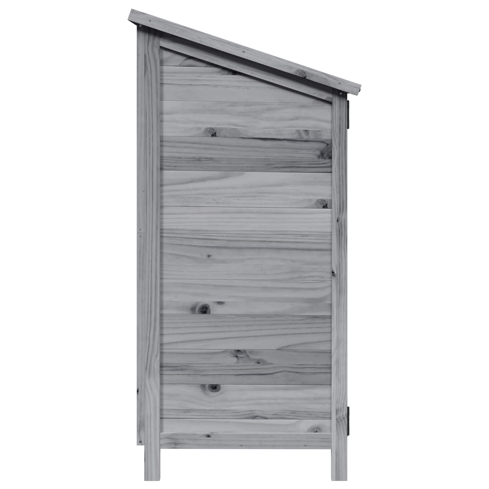 Vrtna Šupa s krovom Siva 106,5 x 56 x 113,5 cm Čvrsto drvo jele