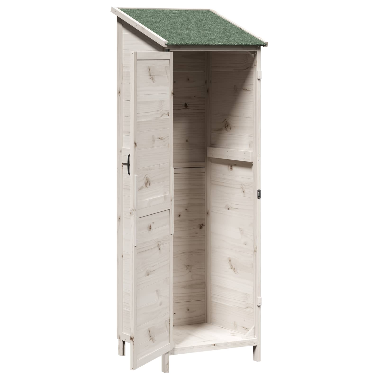 Vrtna Šupa Bijela 59,5 x 56 x 176,5 cm Čvrsto drvo jele