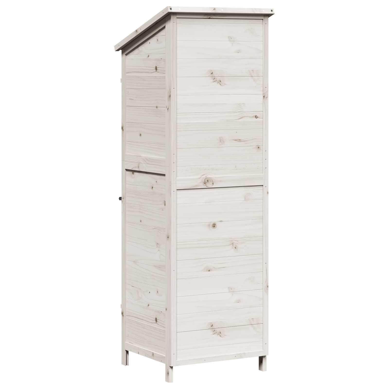Vrtna Šupa Bijela 59,5 x 56 x 176,5 cm Čvrsto drvo jele
