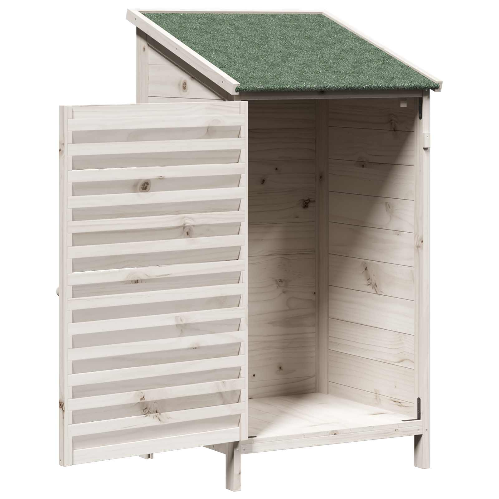 Vrtna Šupa Bijela 59 x 56 x 113,5 cm Čvrsto drvo jele