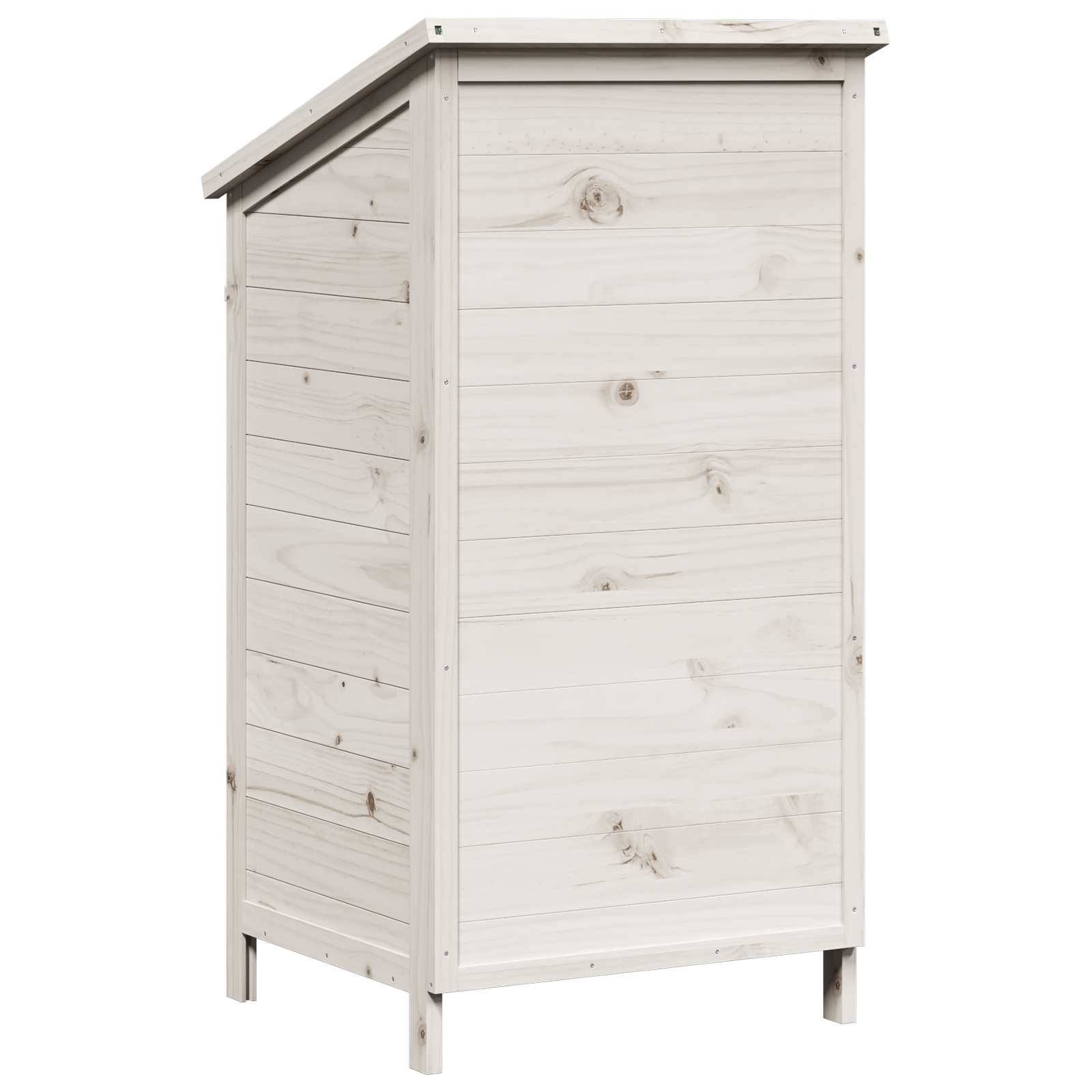Vrtna Šupa Bijela 59 x 56 x 113,5 cm Čvrsto drvo jele