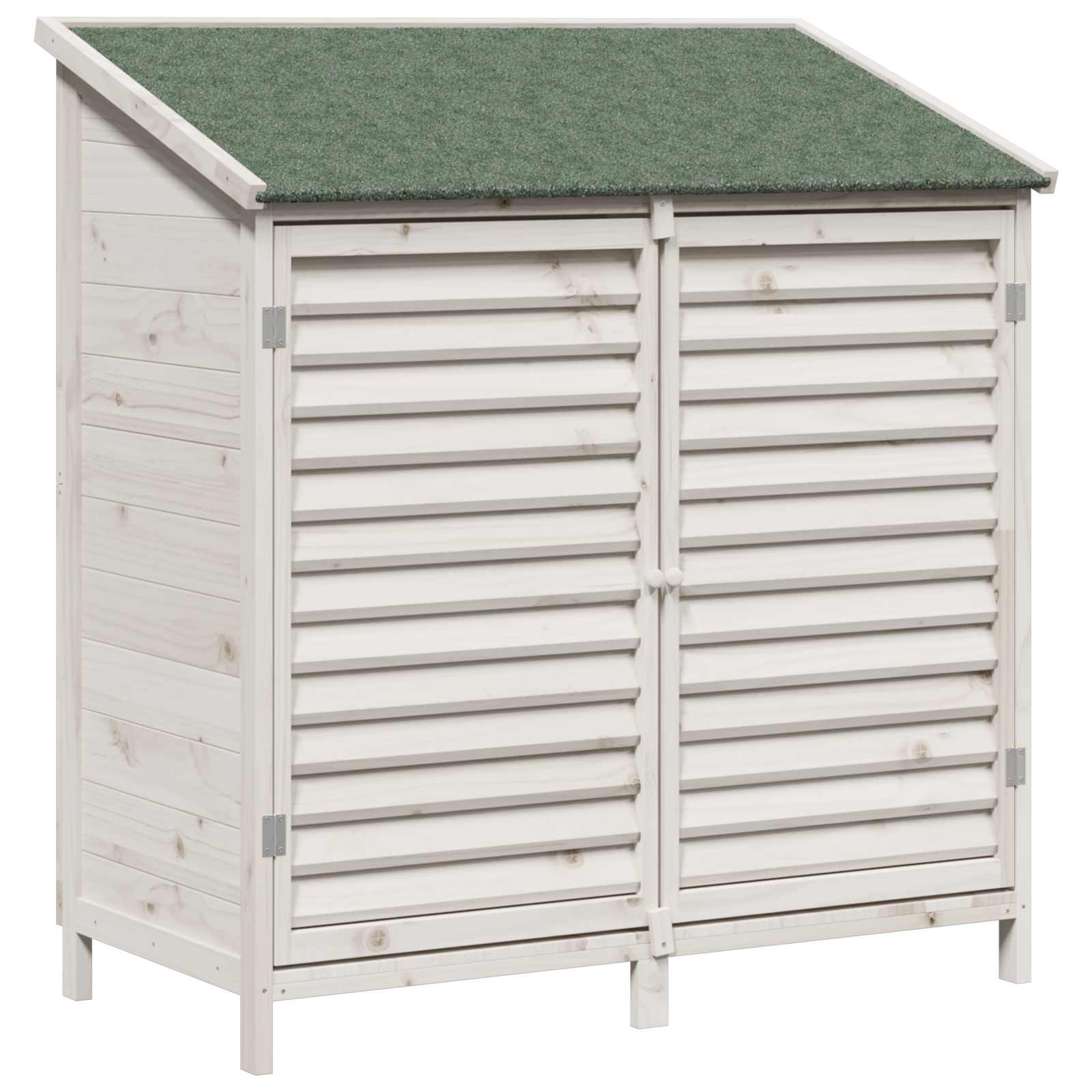Vrtna Šupa s krovom Bijela 106 x 56 x 113,5 cm Čvrsto drvo jele