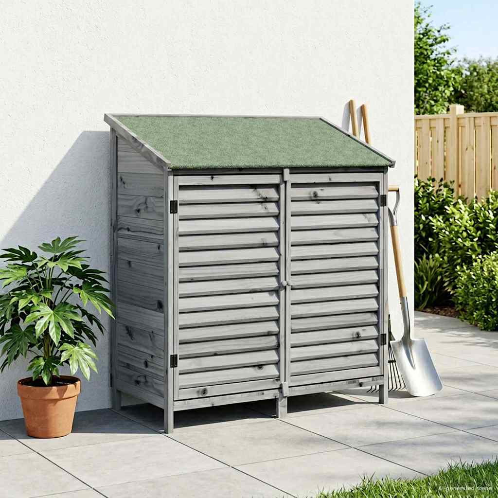 Vrtna Šupa Siva 106 x 56 x 113,5 cm Čvrsto drvo jele