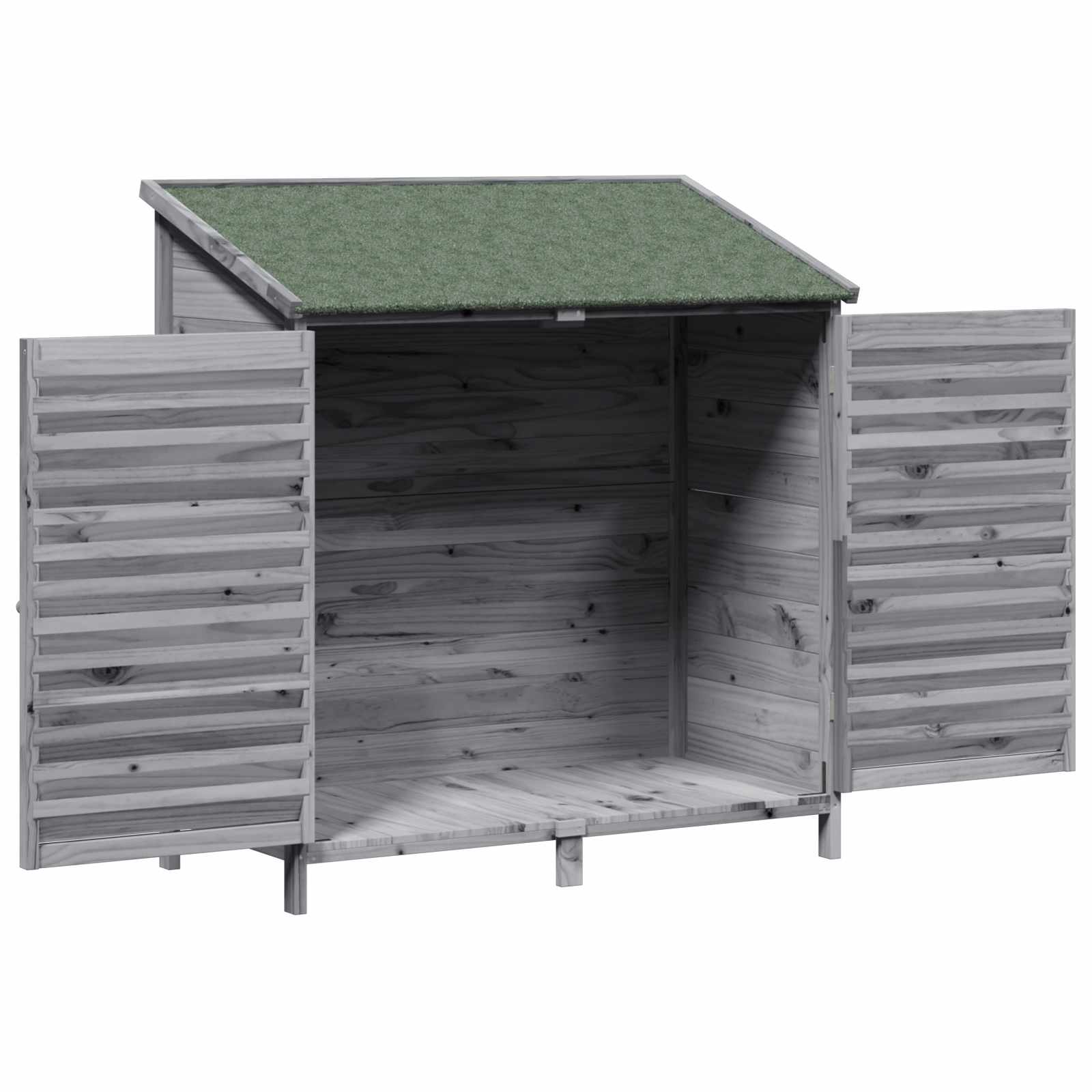 Vrtna Šupa Siva 106 x 56 x 113,5 cm Čvrsto drvo jele