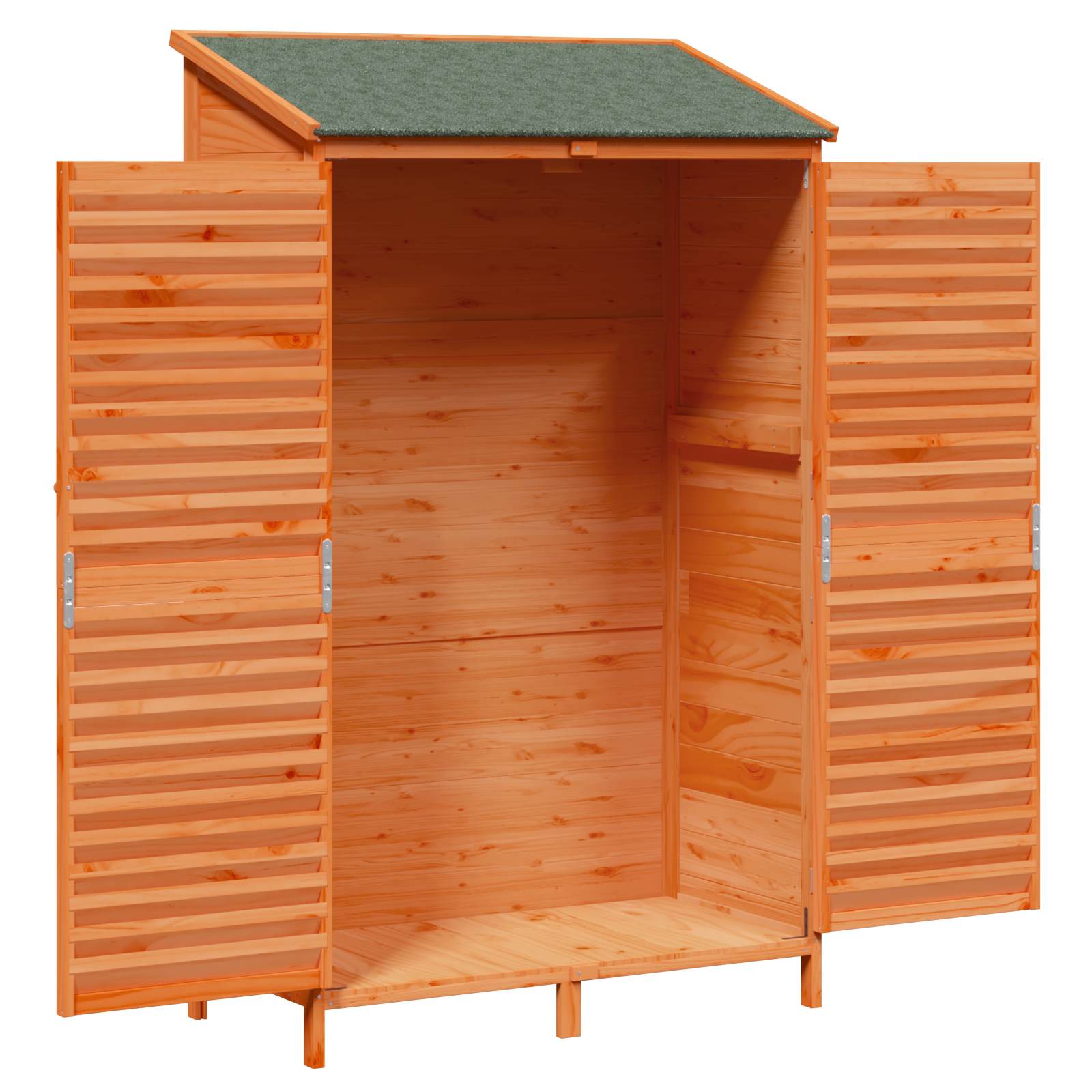 Vrtna Šupa s krovom Smeđa 106 x 56 x 176,5 cm Čvrsto drvo jele