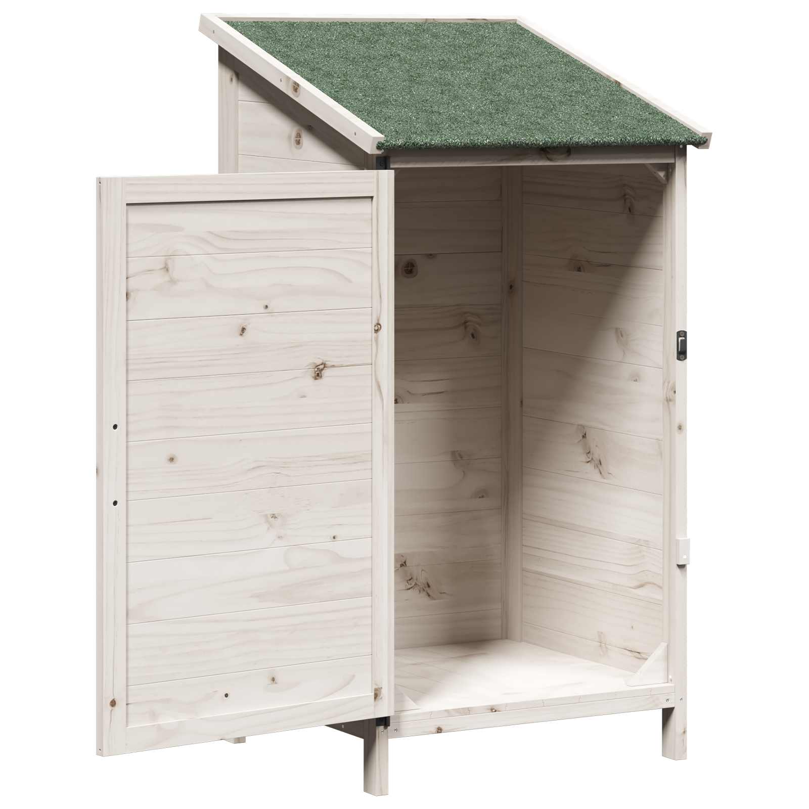 Vrtna Šupa Bijela 59,5 x 56 x 113,5 cm Čvrsto drvo jele