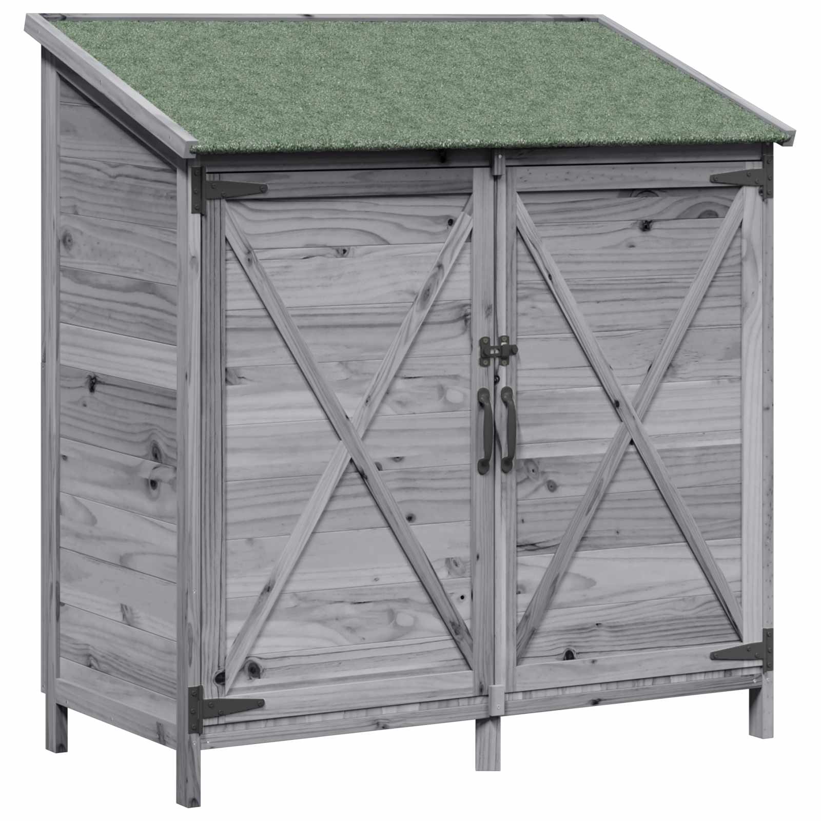Vrtna Šupa s krovom Siva 106 x 56 x 113,5 cm Čvrsto drvo jele
