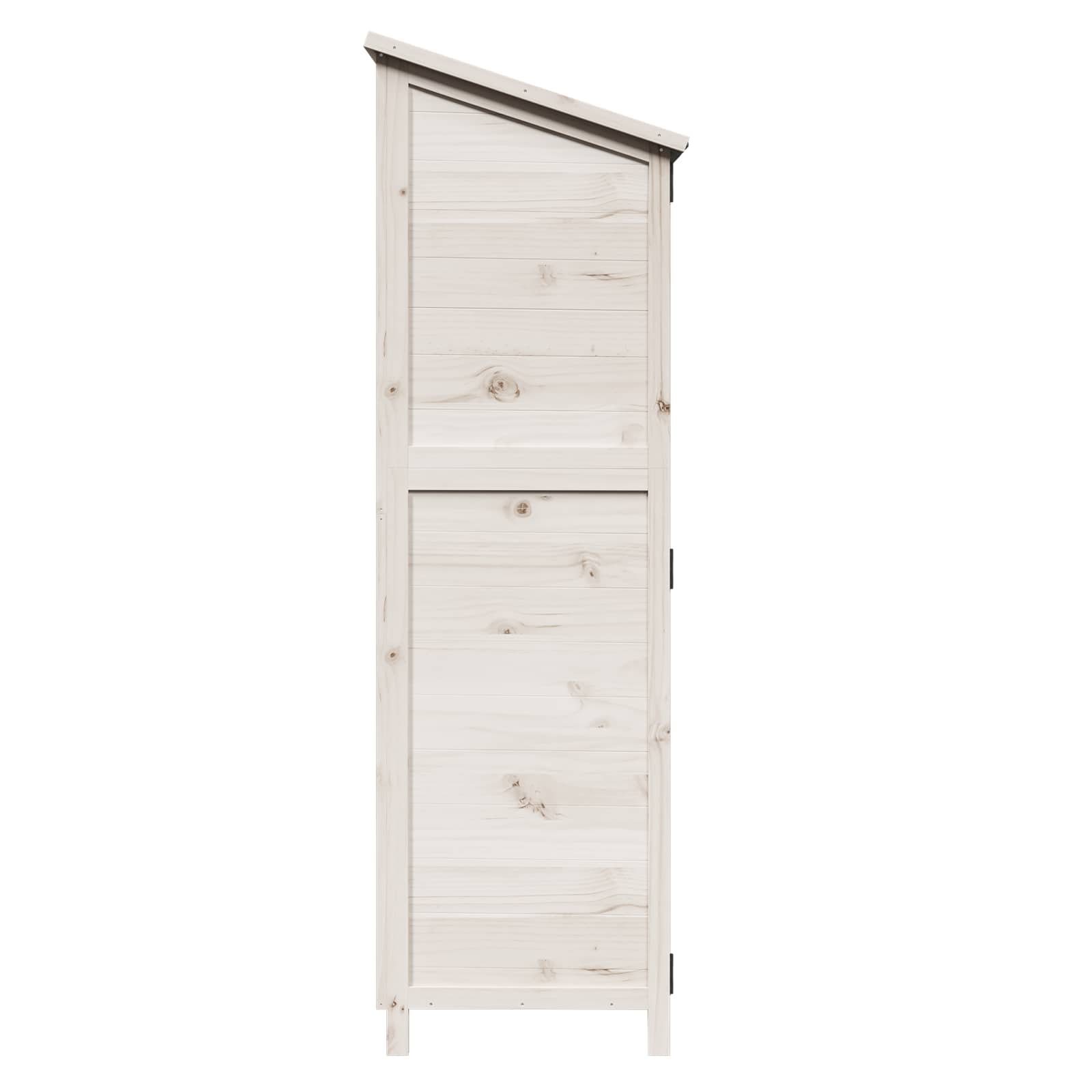 Vrtna Šupa Bijela 59,5 x 56 x 176,5 cm Čvrsto drvo jele