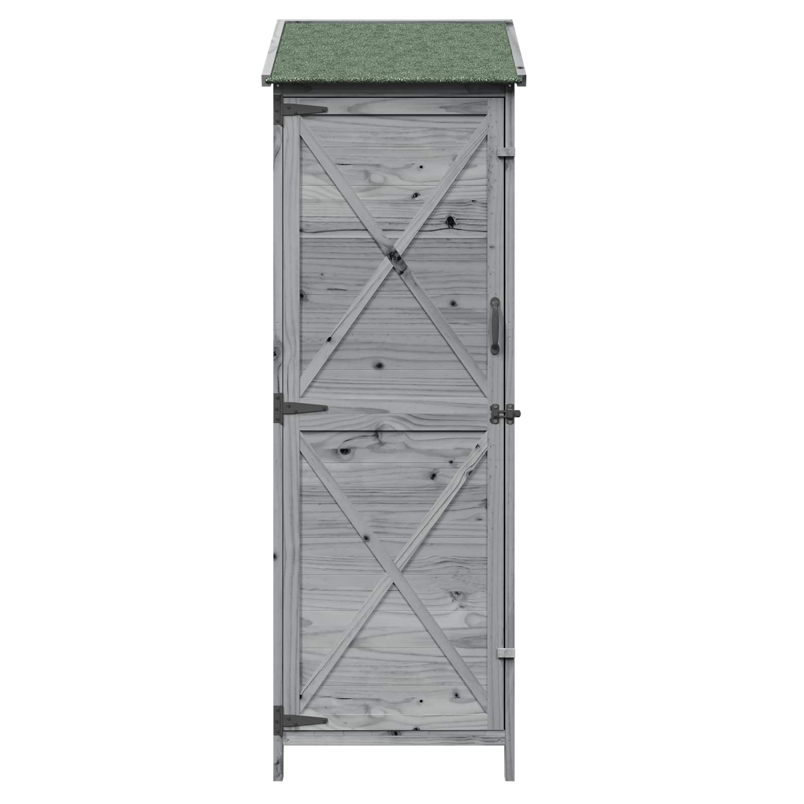 Vrtna Šupa s krovom Siva 59,5 x 56 x 176,5 cm Čvrsto drvo jele