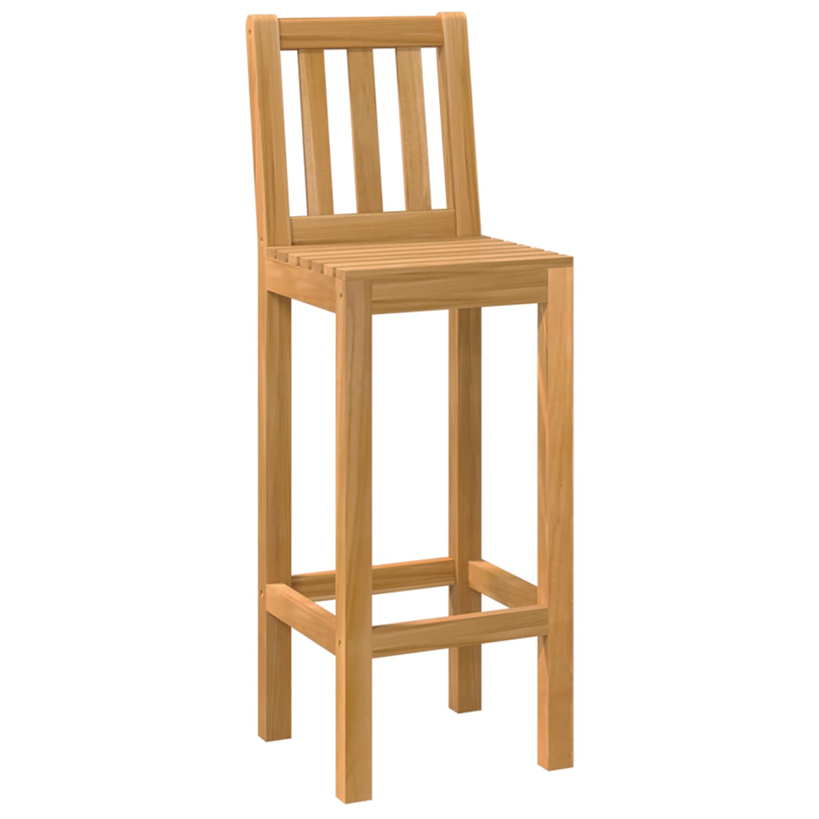 Vanjski bar set 3 pcs Neprerađeno Čvrsto teak drvo