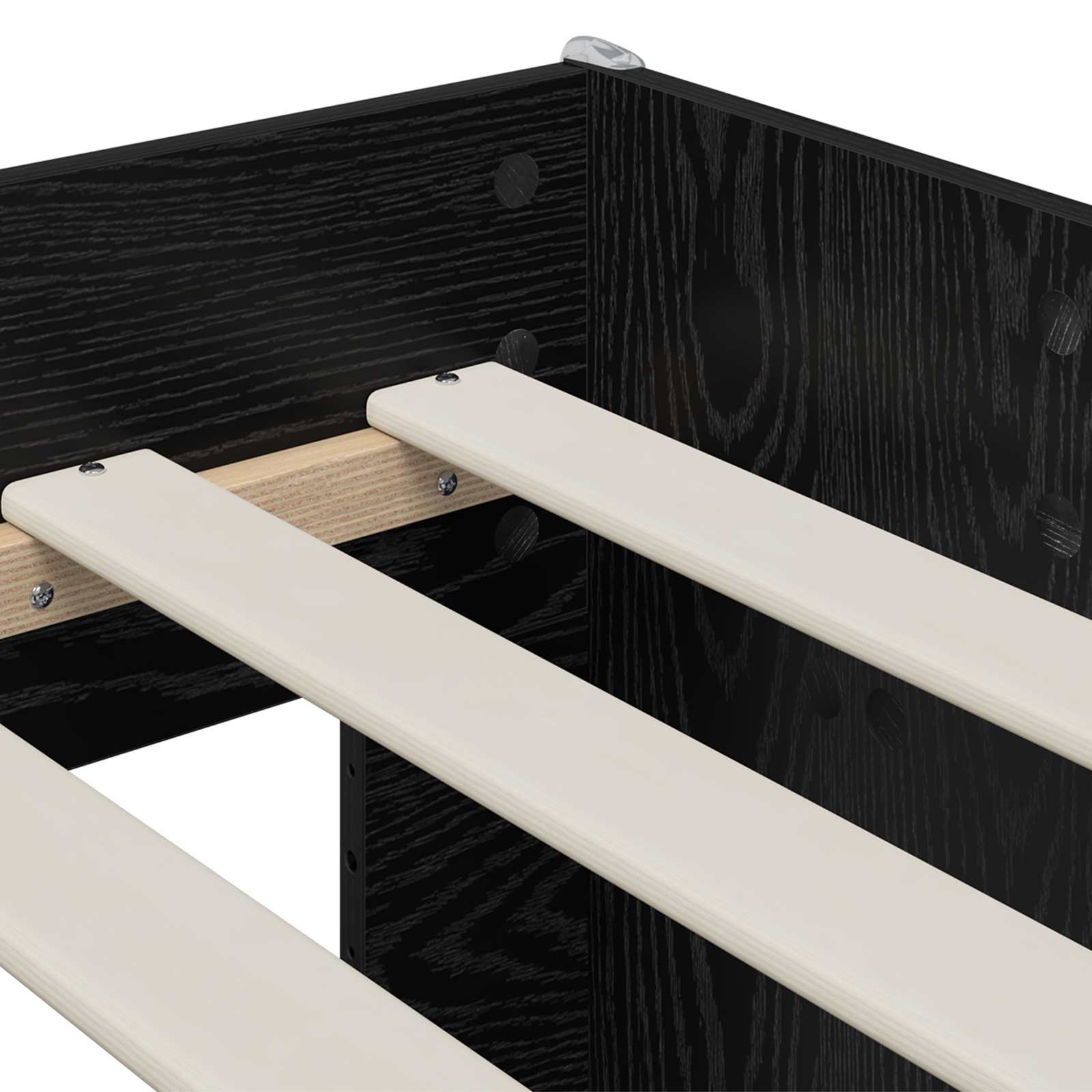 Kreveta za visoko spavanje djece 2 pcs Crni hrast 90 x 200 cm